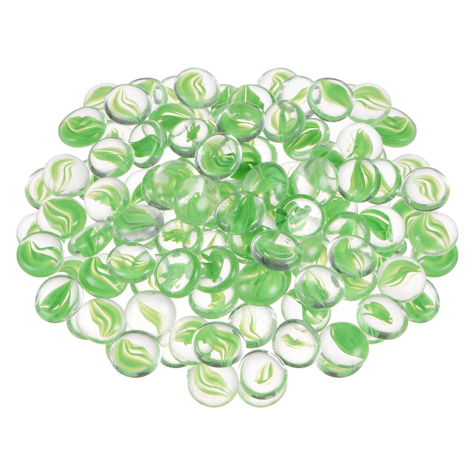 Fire Glass Beads Round Glass Marbles Gravel Pebbles 1000g/2.2lbs Clear Green