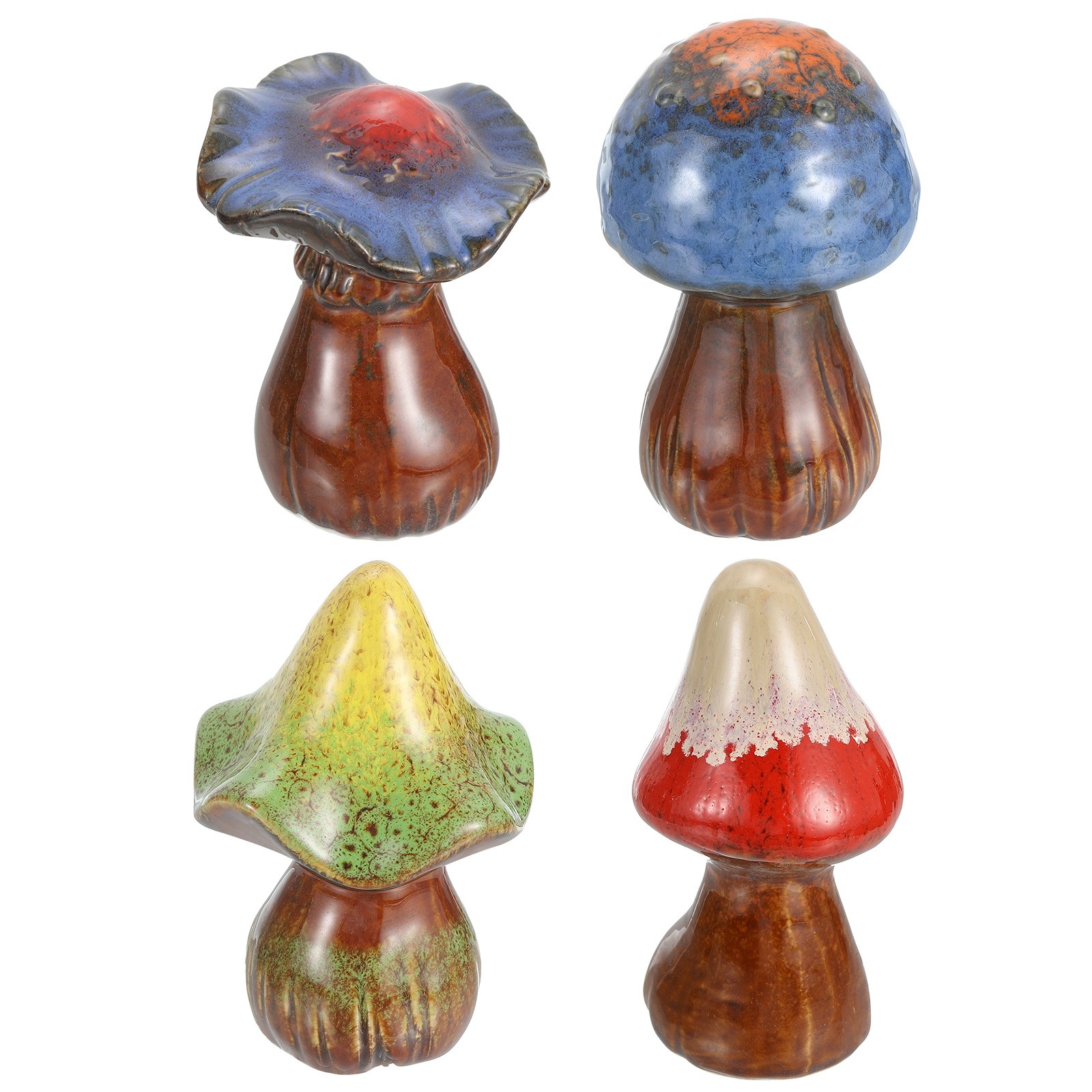 4Pcs Toilet Bolt Covers, Mushroom Decor Covers 2.87"x2.87"x3.54", Multicolored