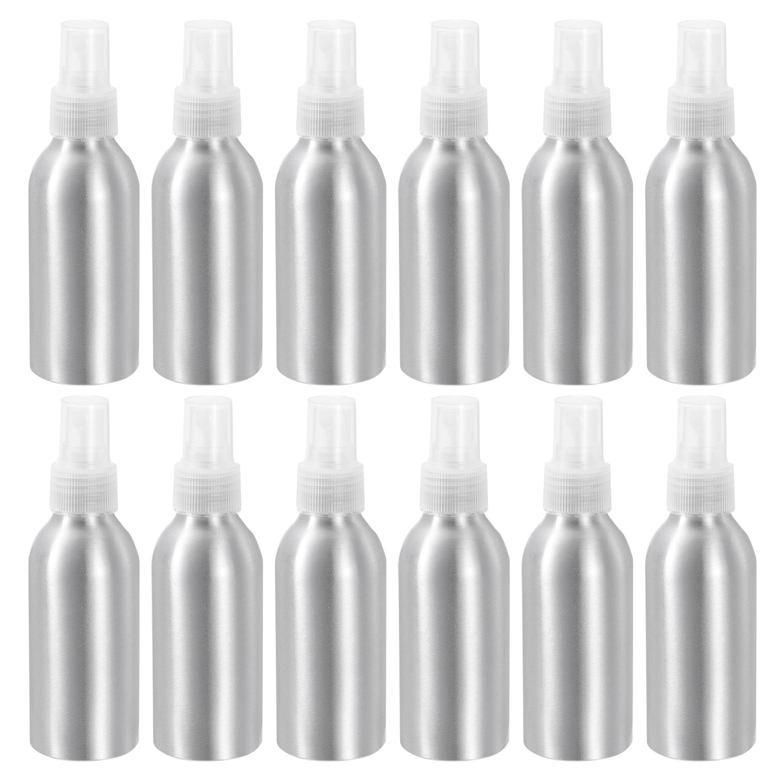 12pcs 120ml/4oz Aluminium Spray Bottle with Clear Fine Mist Sprayer