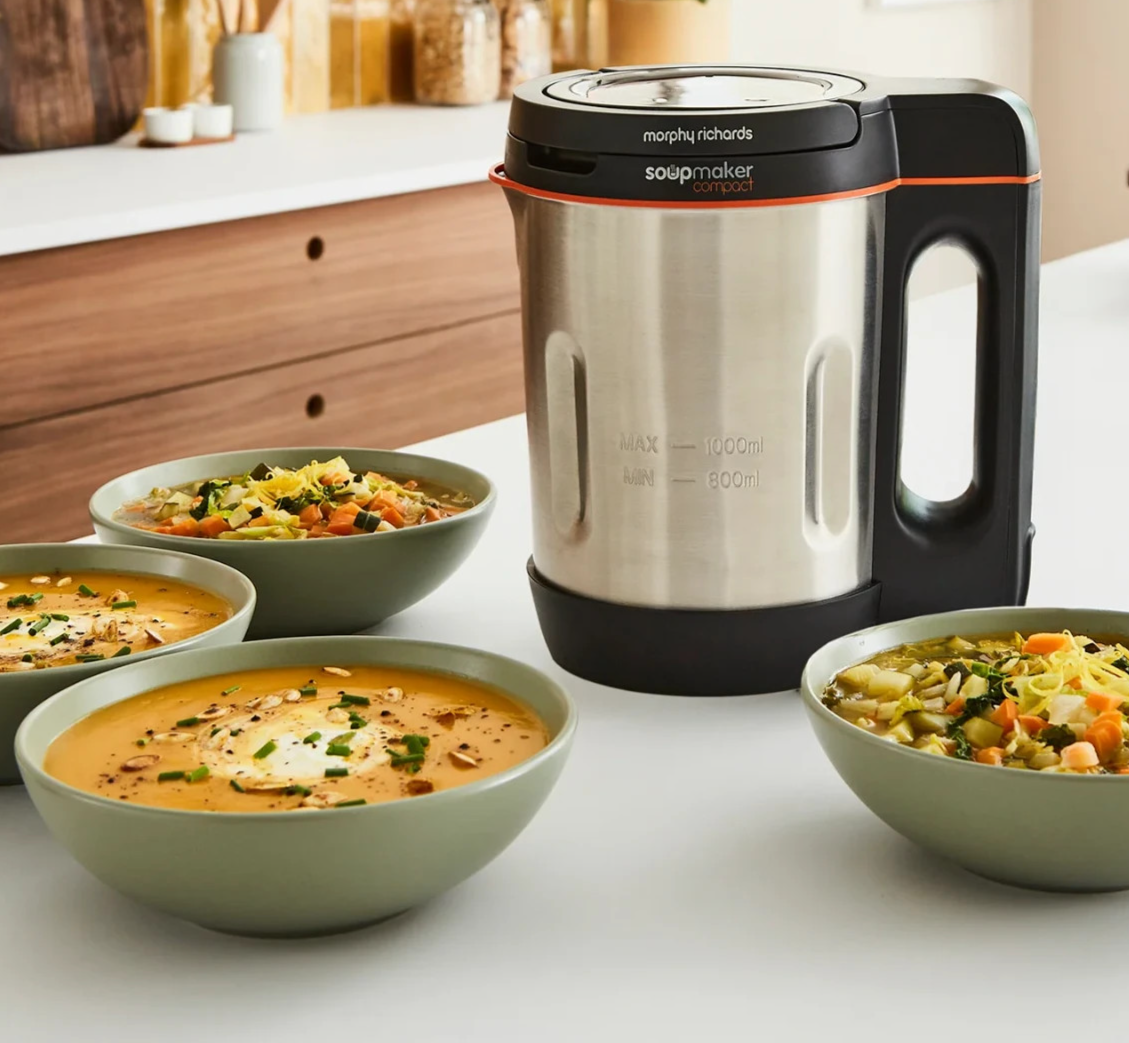 Morphy Richards Small 1L Soup & Smoothie Maker LED Timer Smooth or Chunky