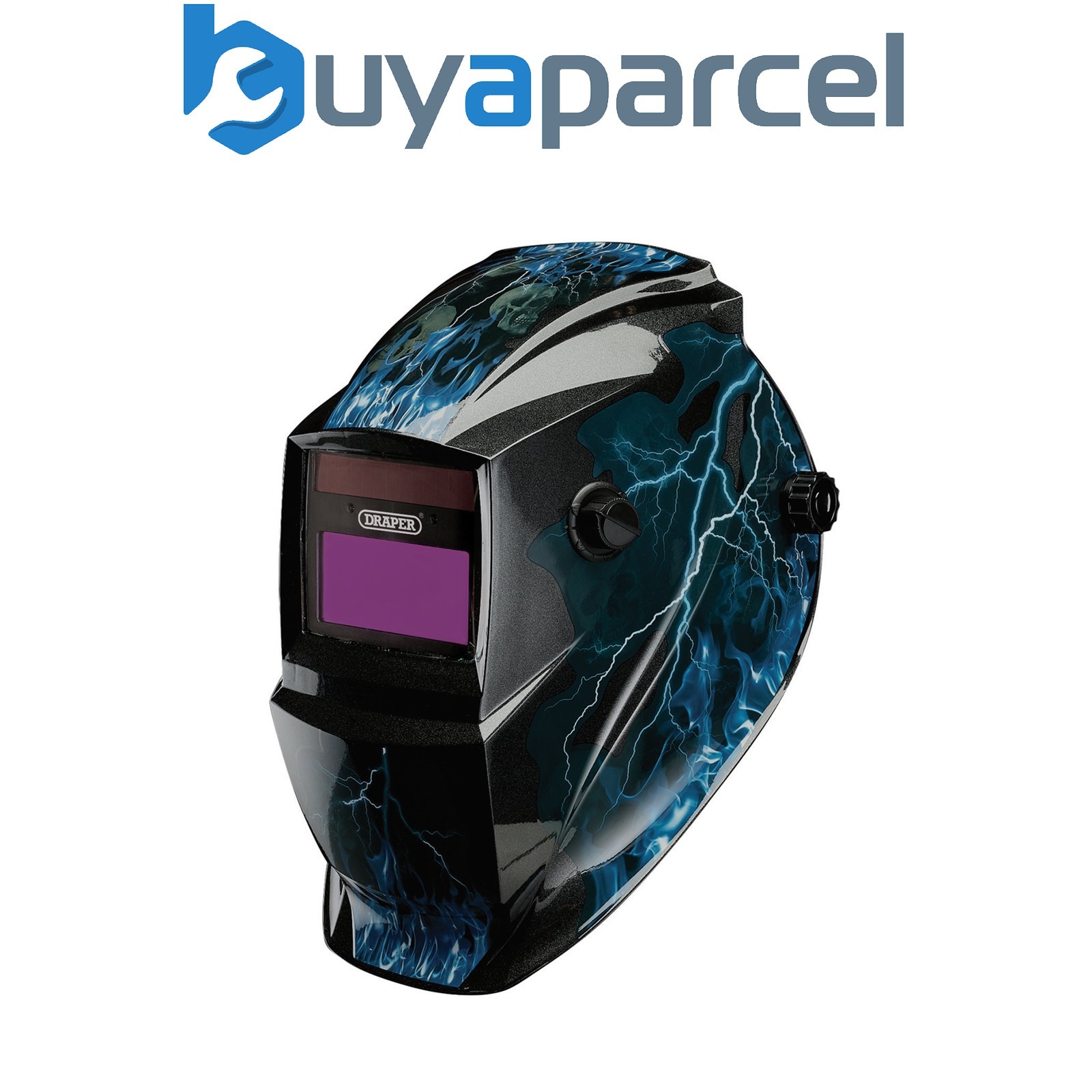 Draper 02514 Auto-Darkening Welding Helmet, Blue Skull