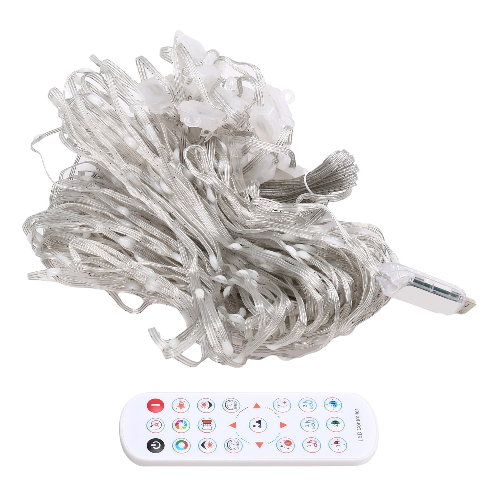 Curtain Lights Bluetooth App Control RGB LED String Fairy Light USB DIY7377