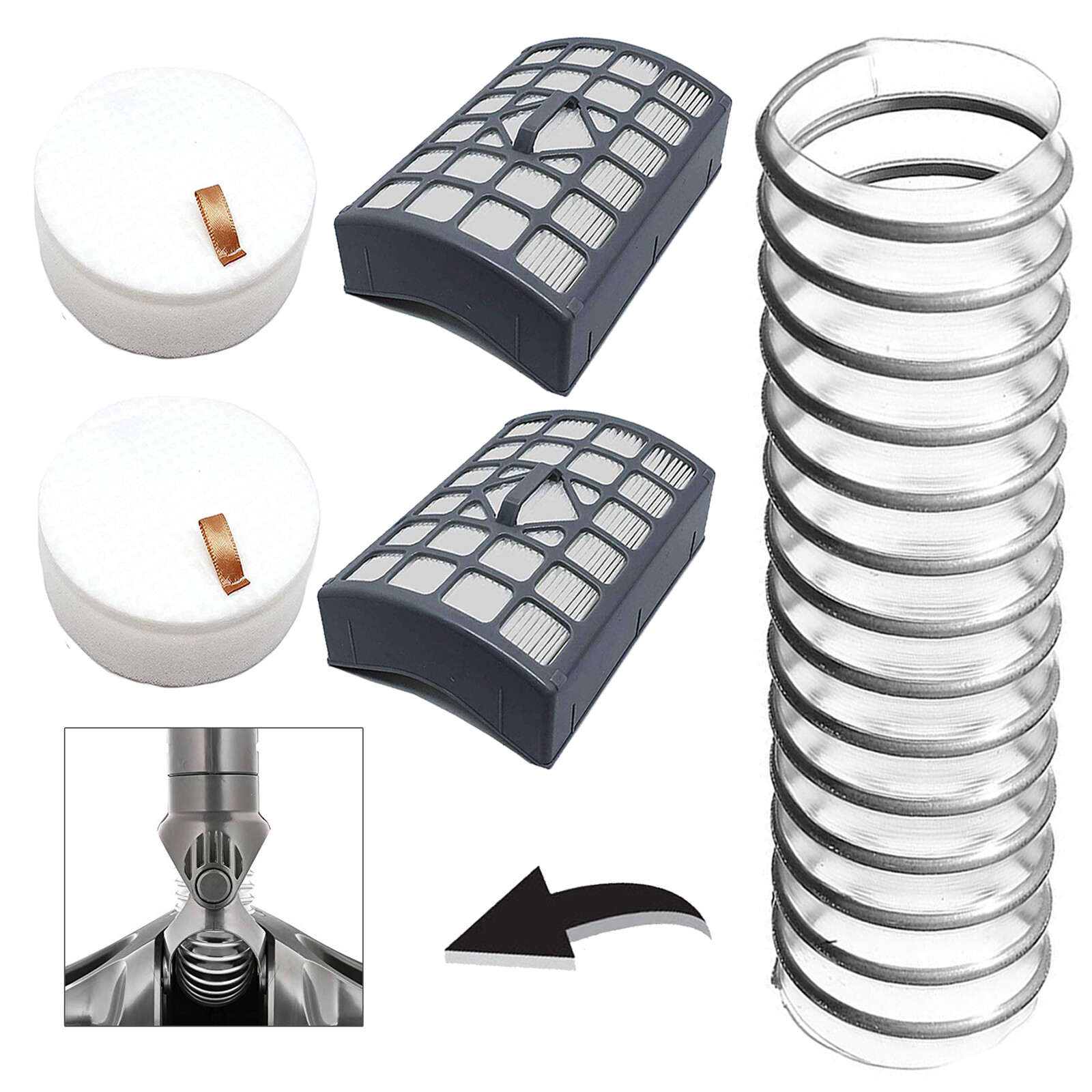 HEPA Filters + Hose Kit for SHARK NV340 NV340UK NV340UKP NV340UKR Vacuum Cleaner