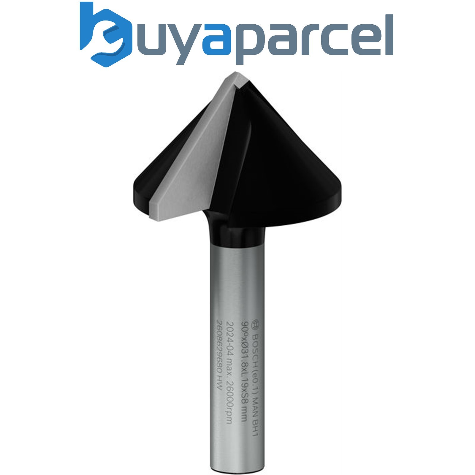 Bosch V-groove bits dovetail bits PRO Router Bit 90 x 31.8 Shank 8mm 2608629680