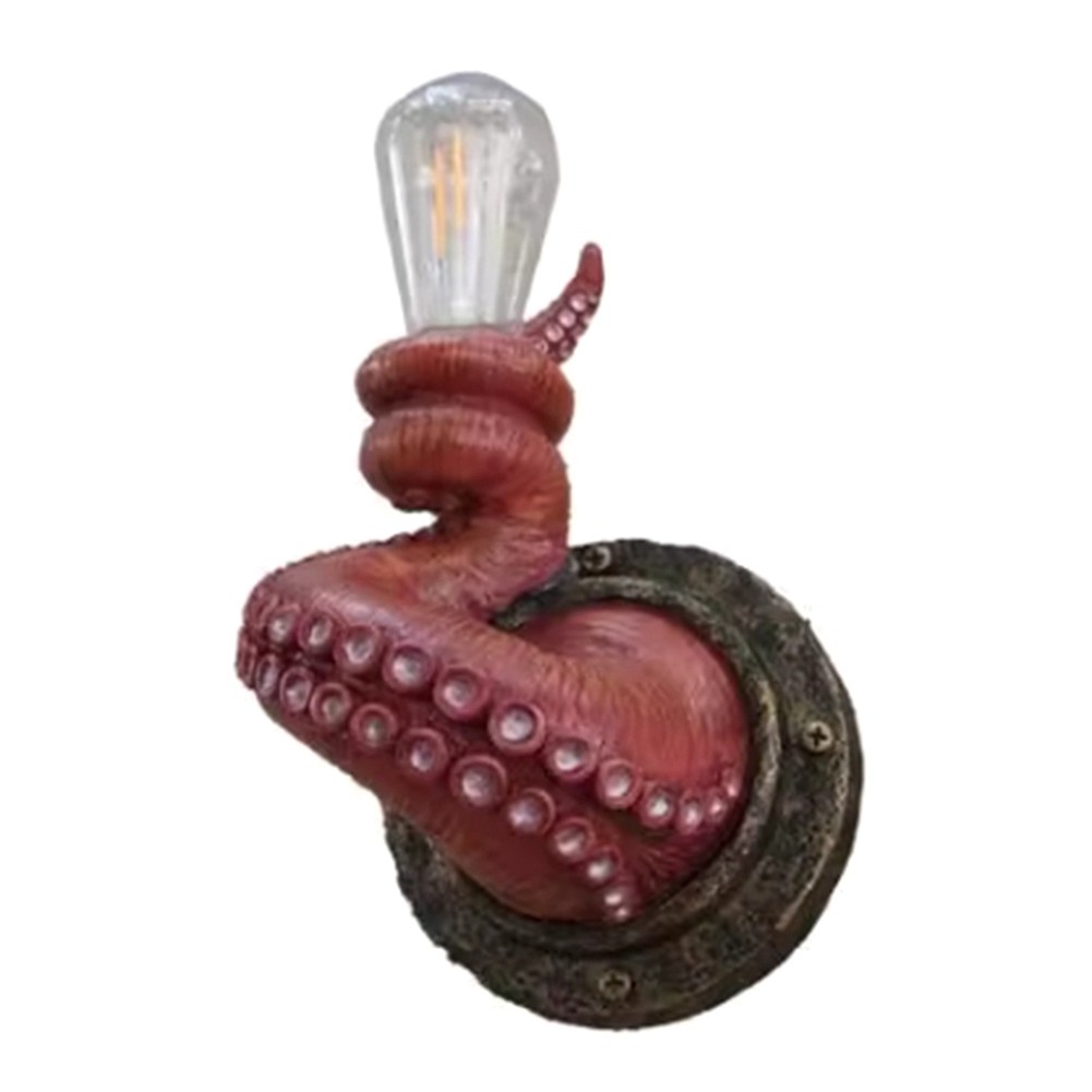 Wall Light Octopus Vintage Tentacle Shape Wall Lamp Realistic Resin Animal8925
