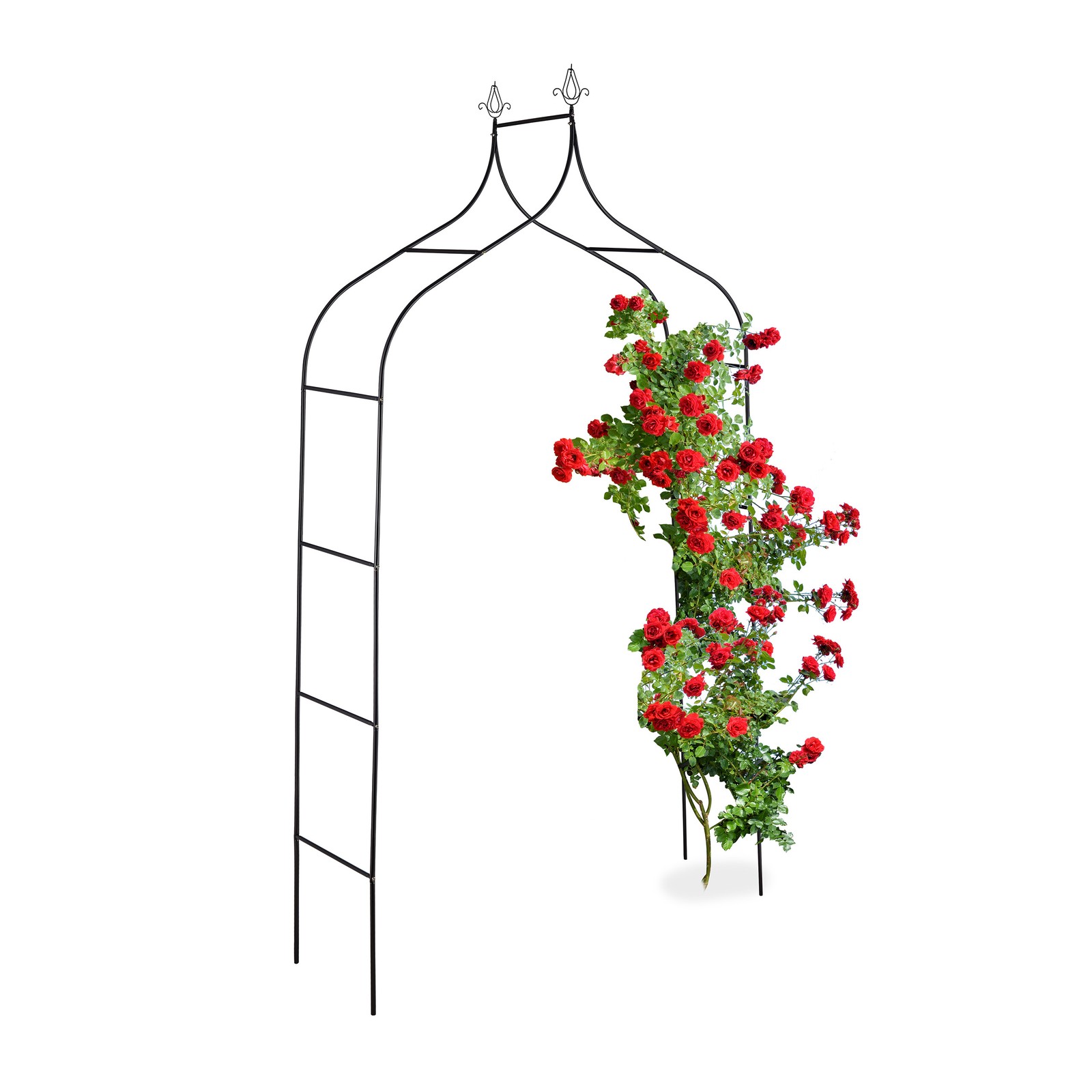 Rose arch Climbing Frame Decorative Arbour Weatherproof Black Rose Trellis