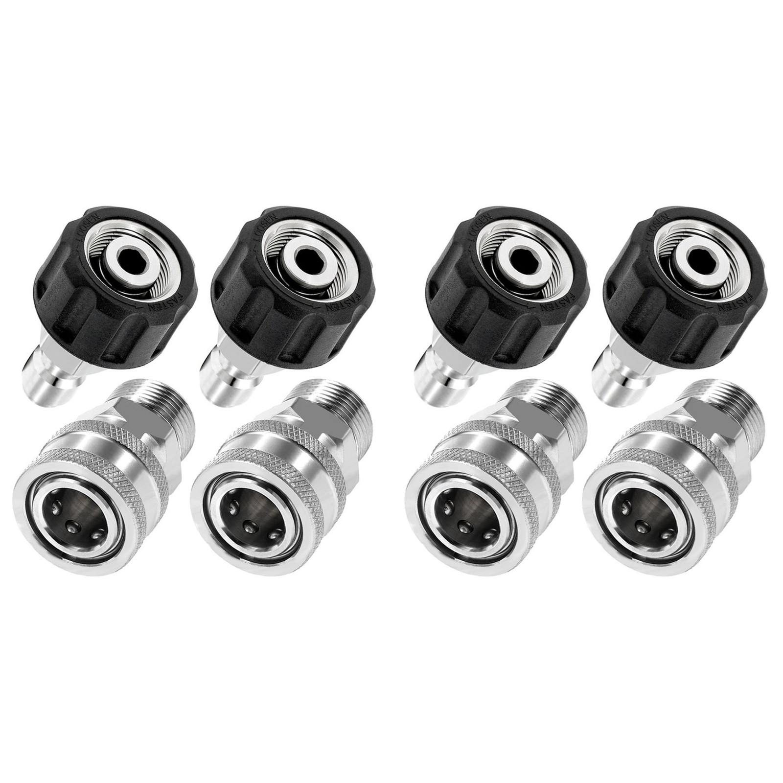 8Pcs Pressure Washer Adapter Set, Connect Kit, M22 14mm to M22 Metric4650