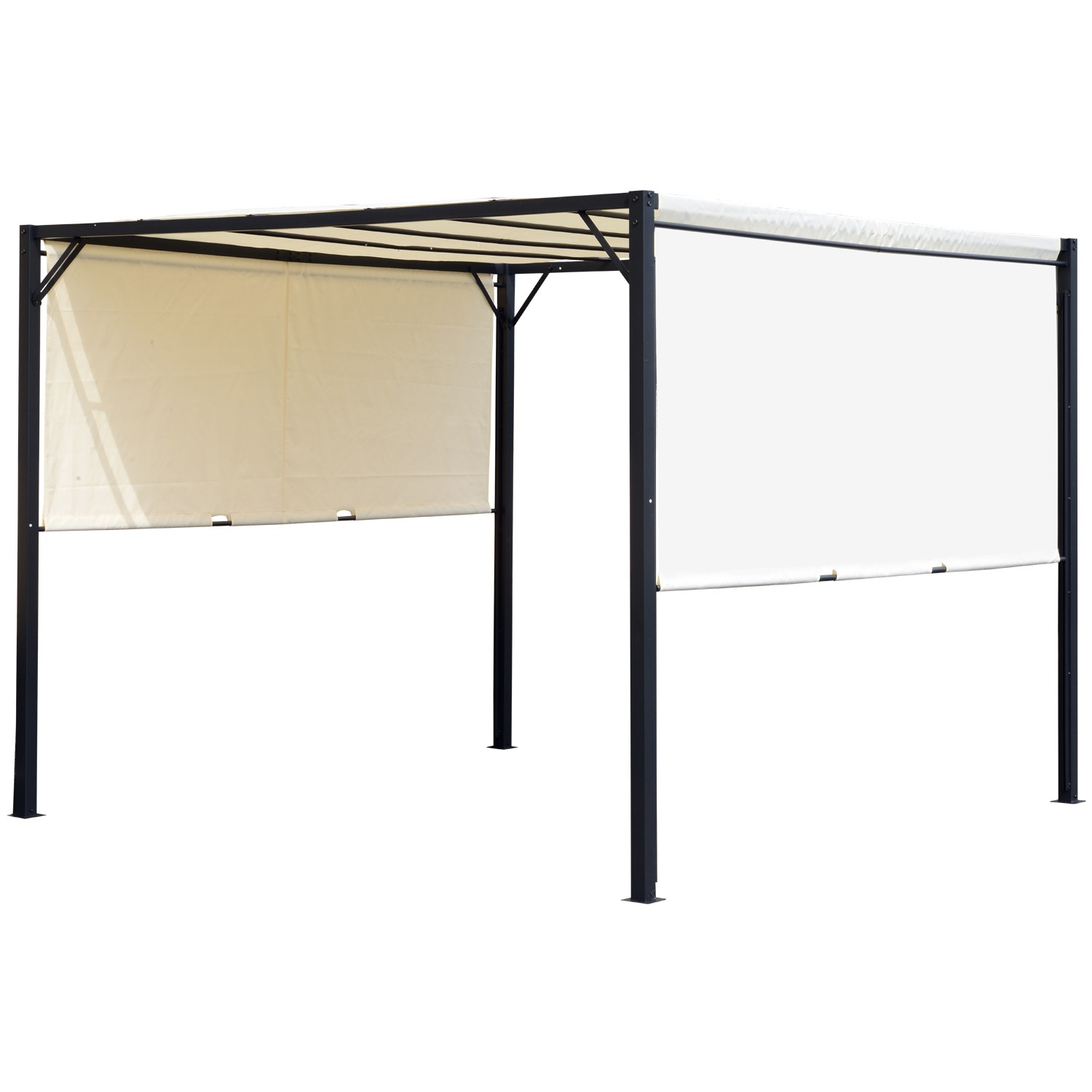 Outsunny 3 x 3(m) Pergola Metal Gazebo Outdoor Sun Shade Shelter Canopy