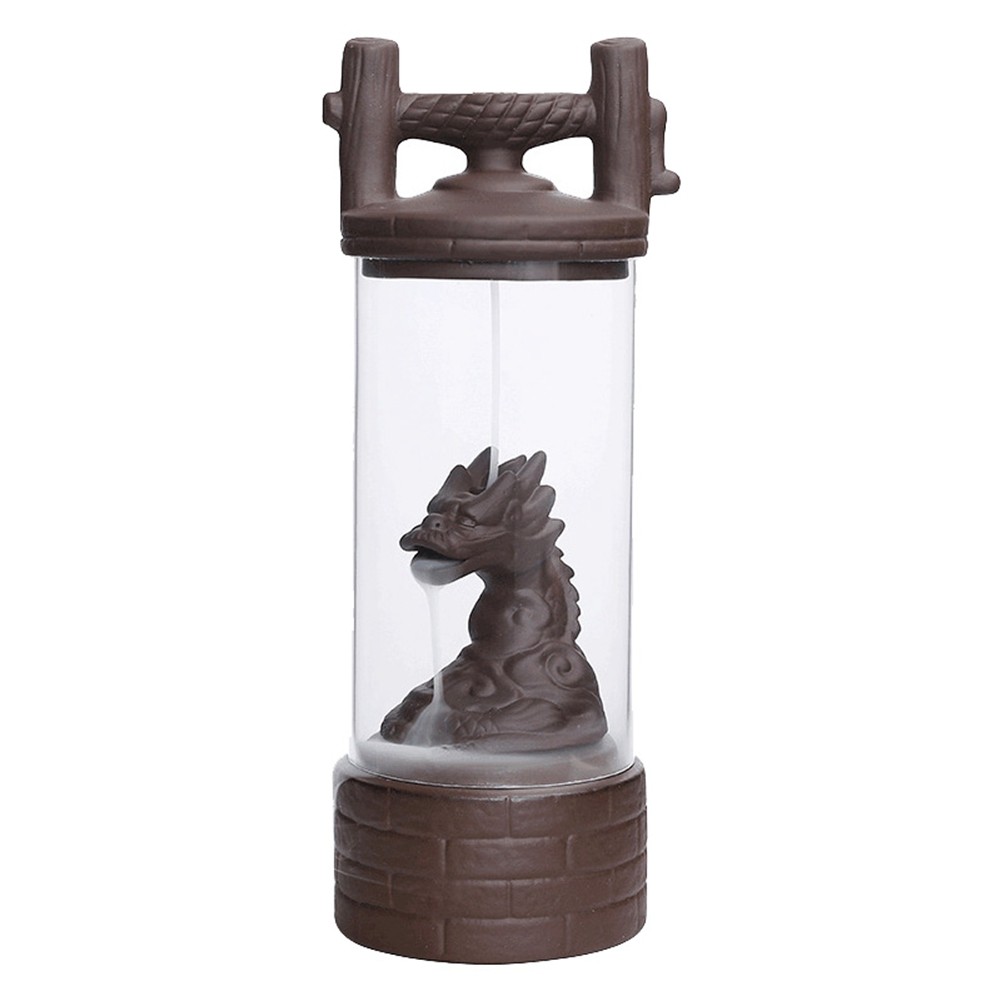 B Ceramic Incense Holder, Backflow Incense Burner Figurine Incense Cone8207