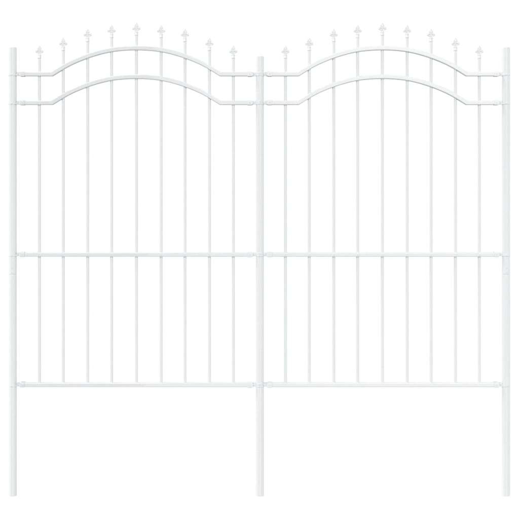 vidaXL Garden Fence White 240 x 215 cm Powder-coated steel, Garden and Terrace,