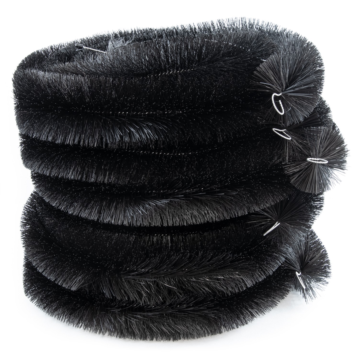 Woodside Black 20m Gutter Brush Leaf Guard Downpipe Debris Protection Pack of 5