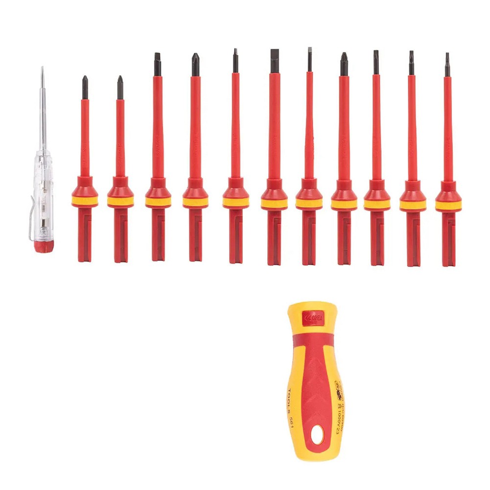 13pcs 1000V VDE Insulated Screwdriver Set with Magnetic Torx Hex8163