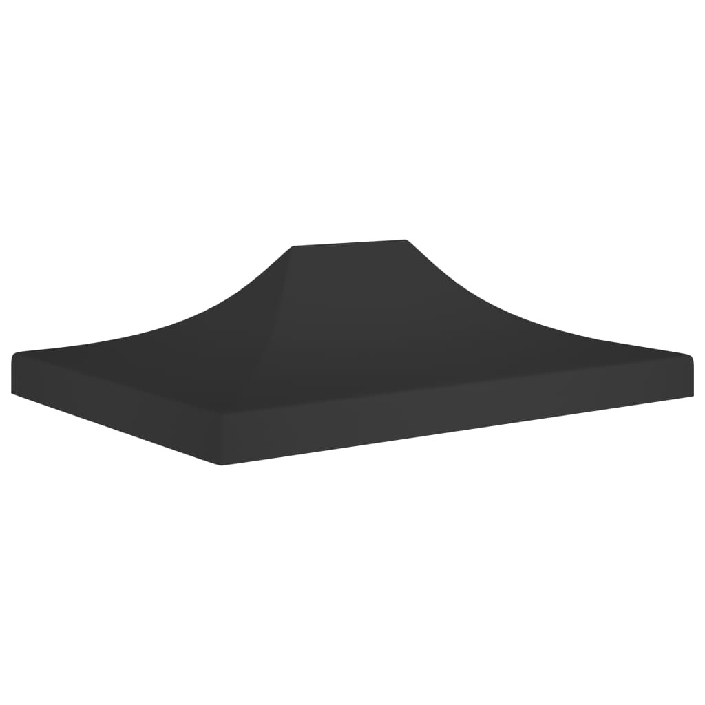 Party Tent Roof 4x3 m Black 270 g/m² Replacement Canopy Gazebo Cover vidaXL
