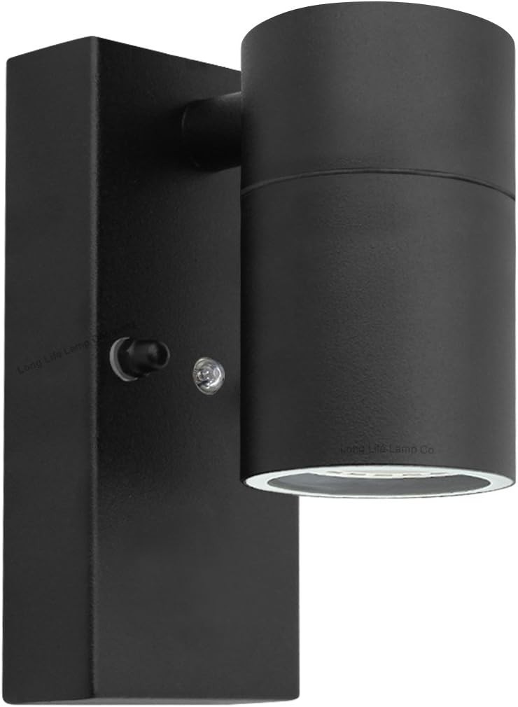 Long Life Lamp Company Black Outdoor Wall Light Dusk Till Dawn Sensor Stainless