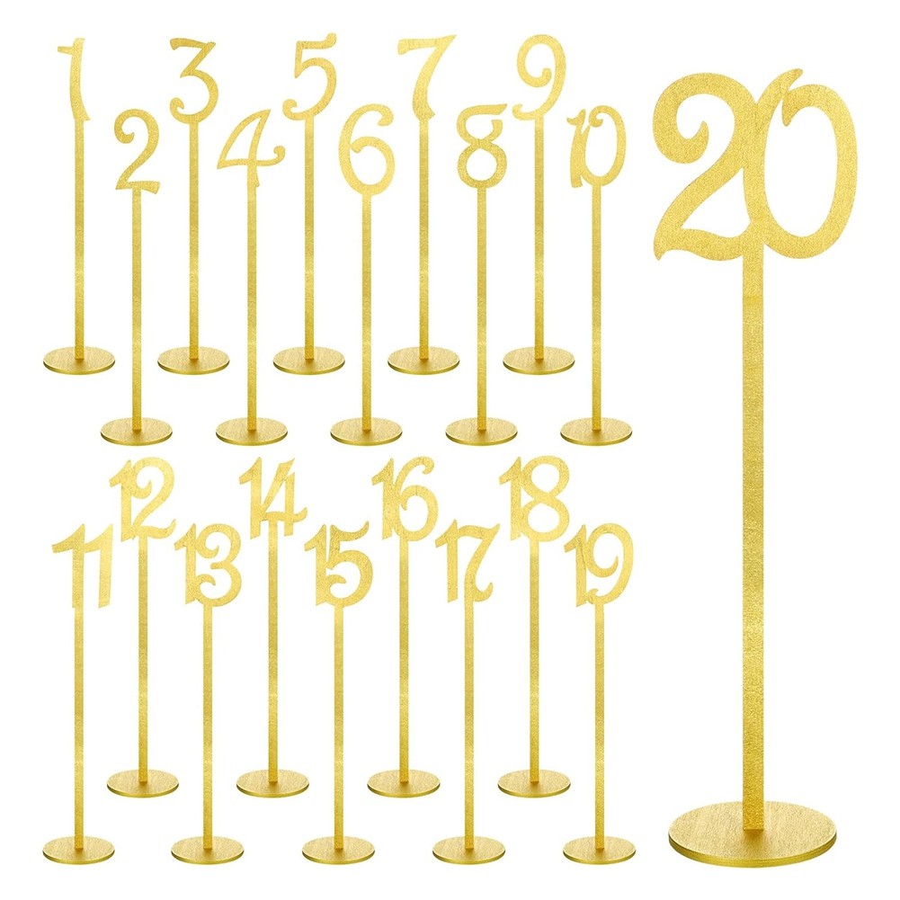 20 Pcs Table Numbers Wedding Table Numbers Wood Table Numbers for Wedding2448