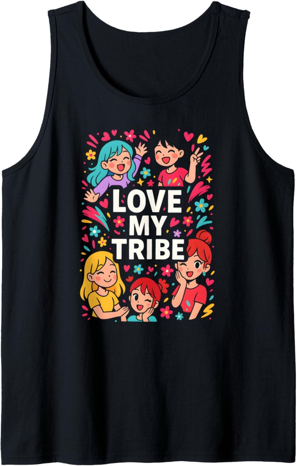 Galentines Crew Love My Tribe Cute Womens Best Friend Tank Top