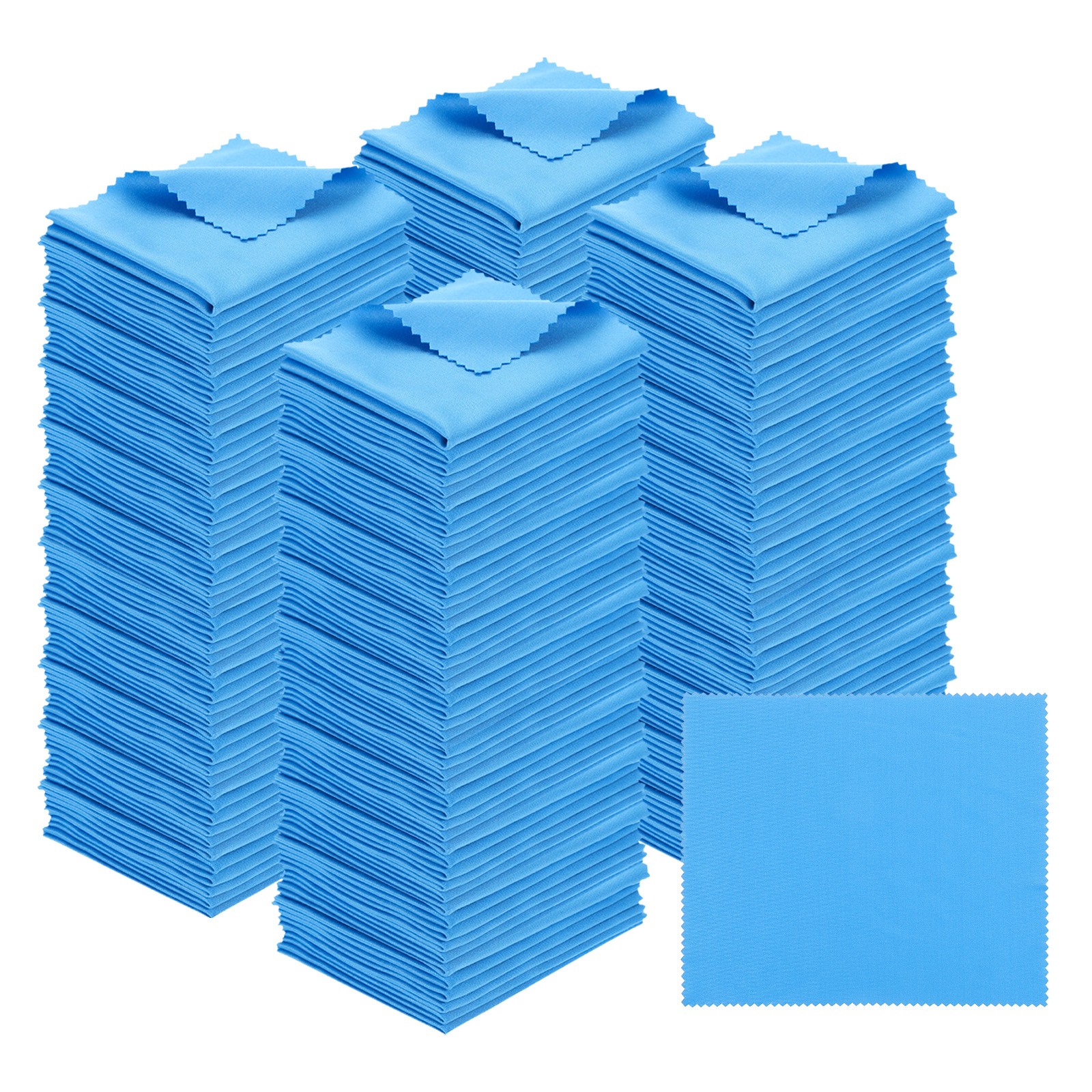 Eyeglass Microfiber Cleaning Cloth 7"x6", 200 Pack, Blue