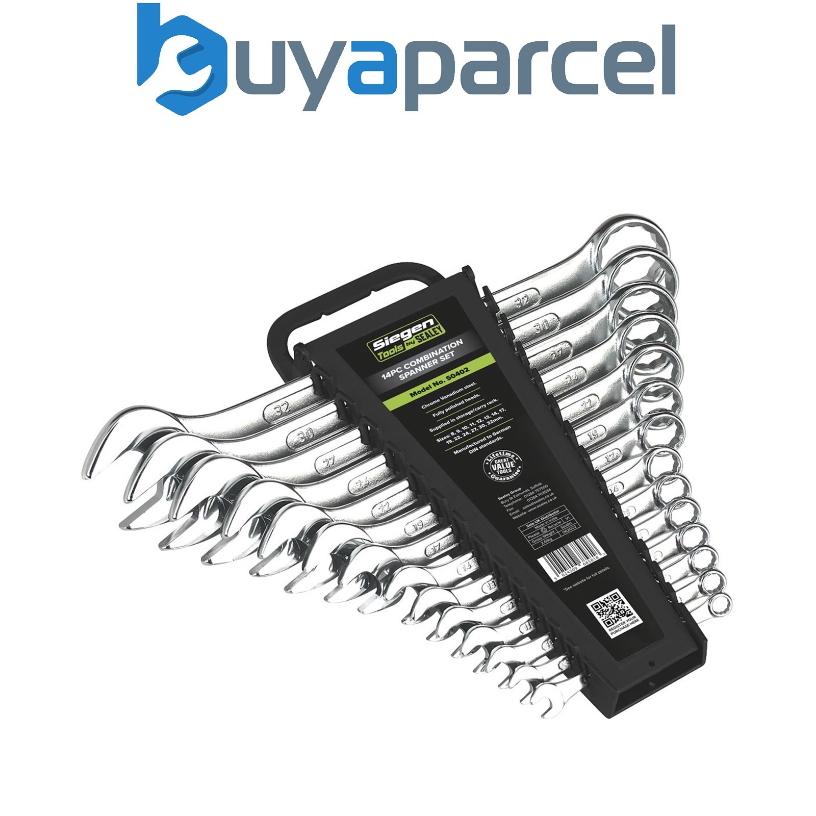 Sealey S0402 Siegen Combination Spanner Set 14pc