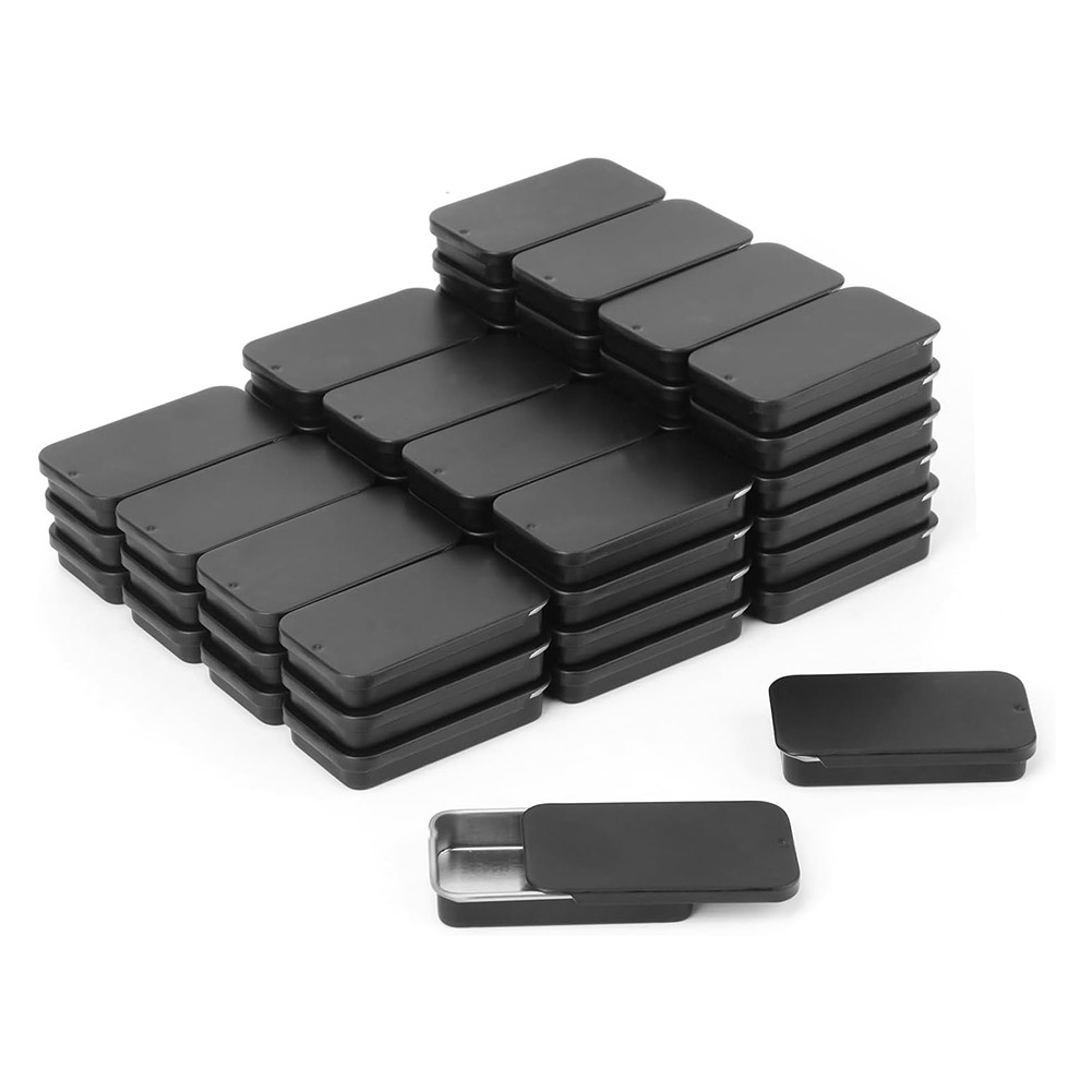 Black Rectangular Metal Tins Metal Tins Metal Tins Boxes T2F94539