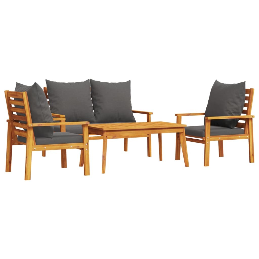 Garden Lounge Set with Cushions Outdoor Lounge Set Solid Wood Acacia vidaXL