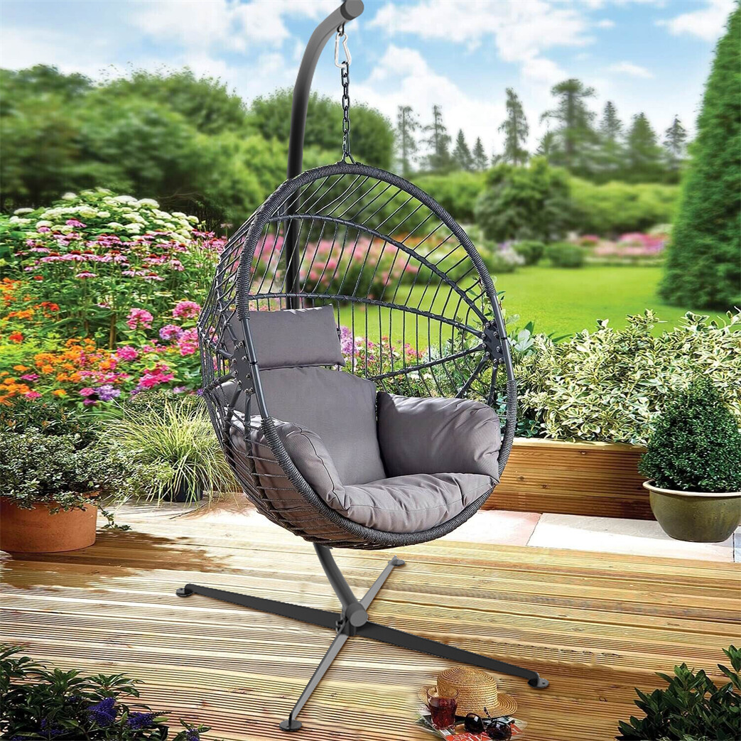 Large Rattan Hanging Egg Chair Frame Swing Egg Chair Frame Pole Stand Frame Only