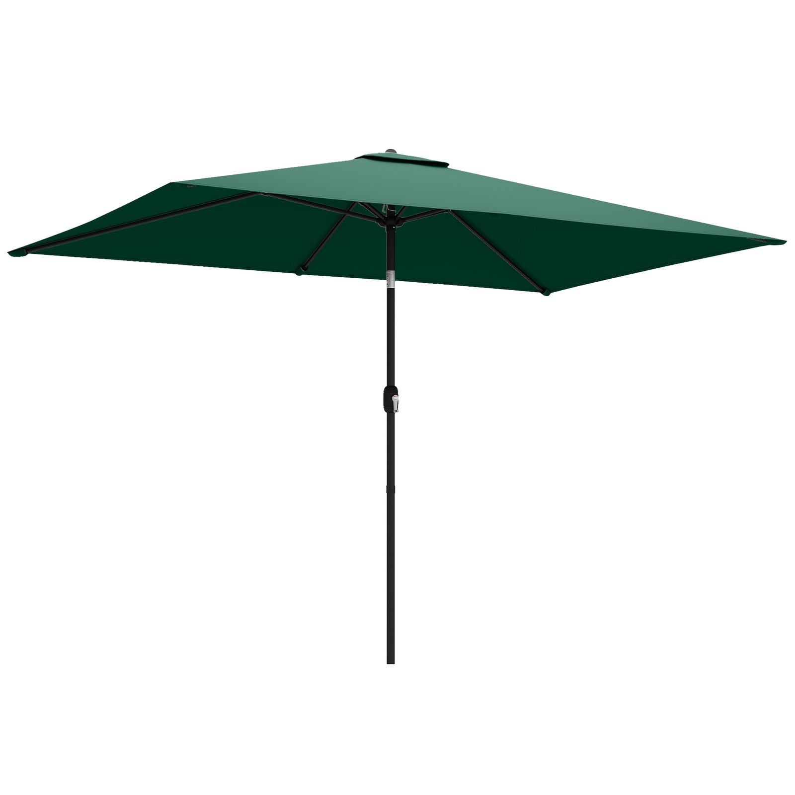Outsunny Garden Parasol, Outdoor Umbrella with Tilt Function, Green