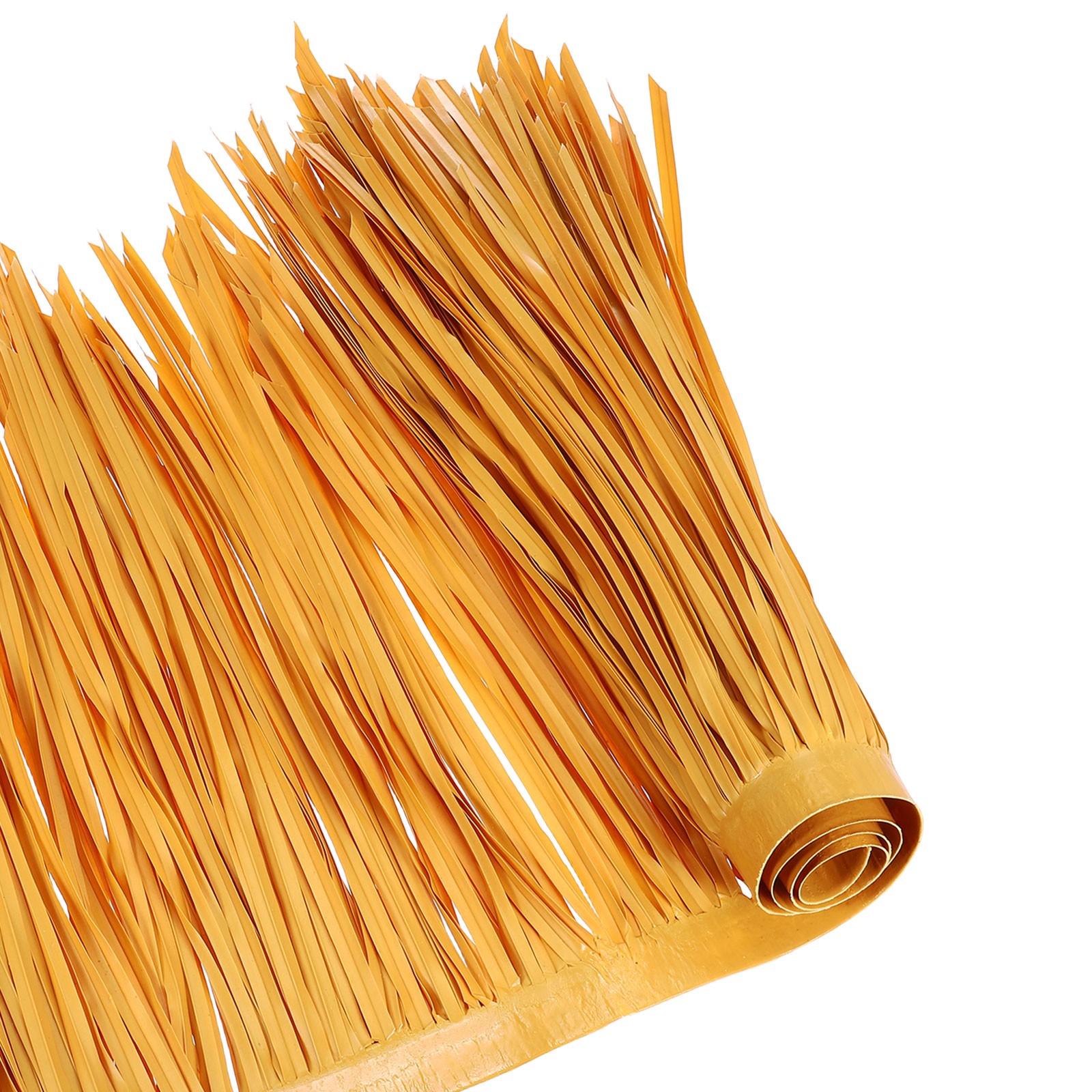 40" x 20" Artificial Palm Straw Rolls for Garden, Straw Yellow