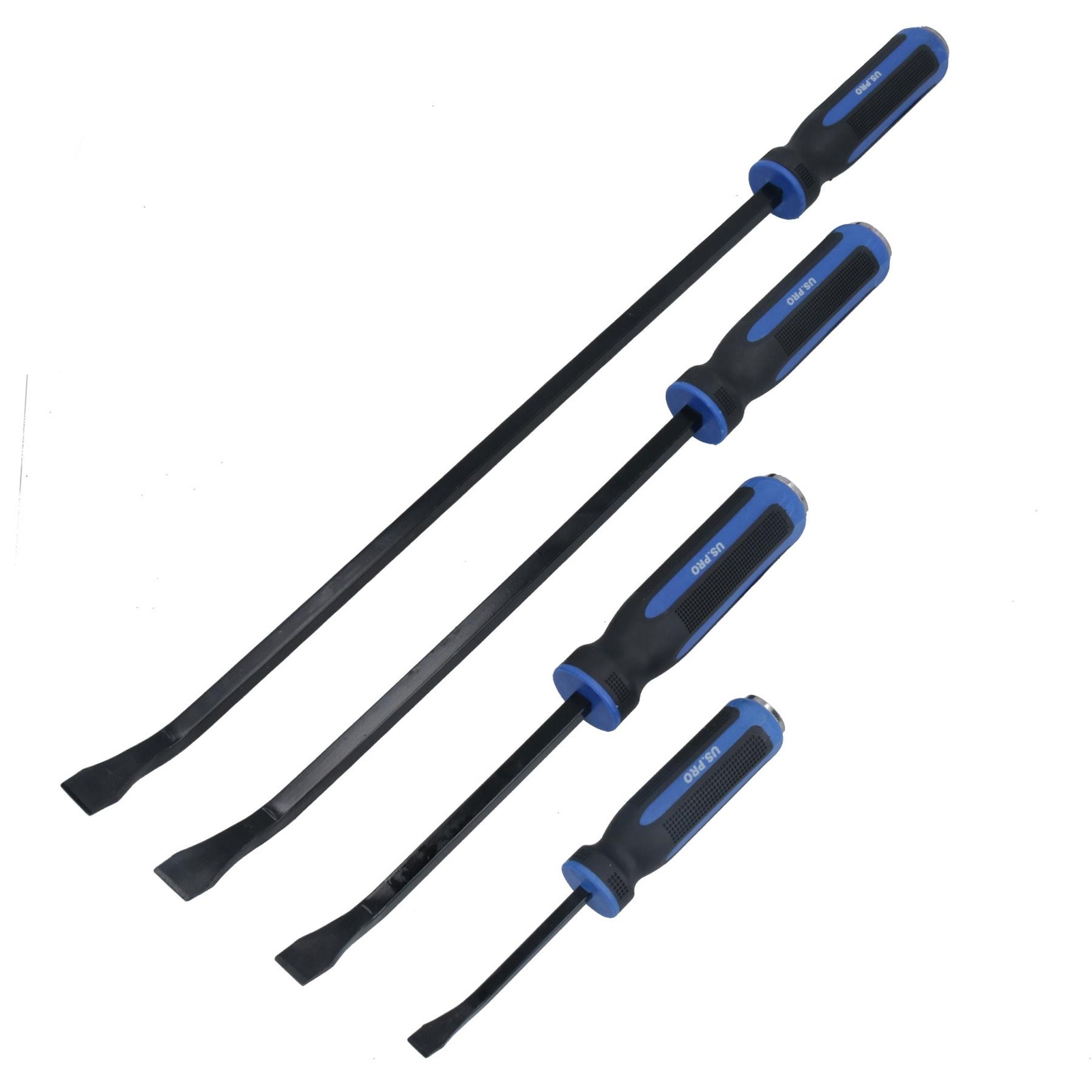 Heavy duty angle pry bar set by BERGEN 4pc 200mm - 600mm AT414