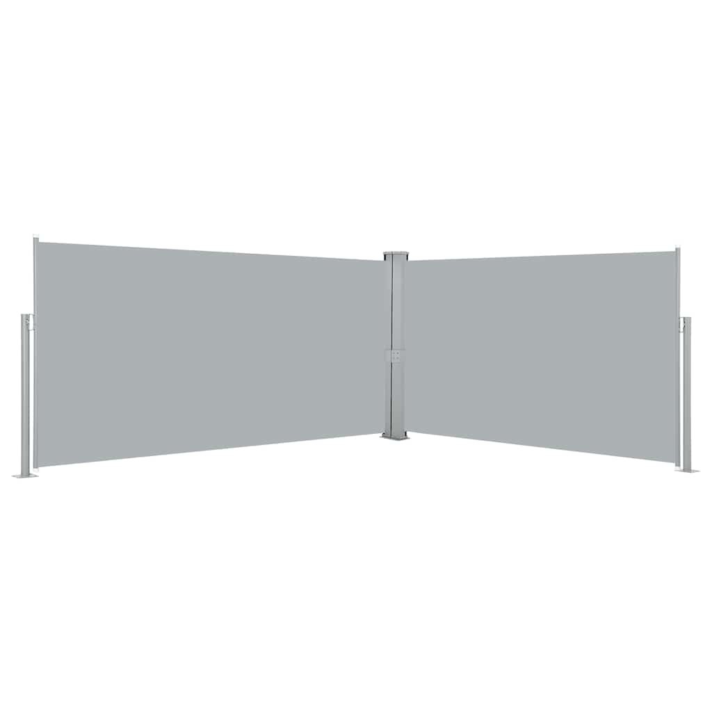 Retractable Side Awning 160x600cm Grey Outdoor Windscreen Sunshade vidaXL