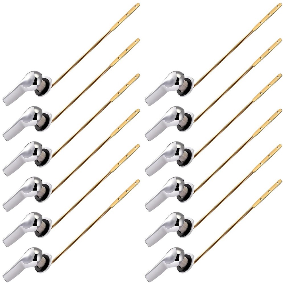 12 PCS Toilet Handle Lever Flush Replacement, Brass Universal Flush Lever9467