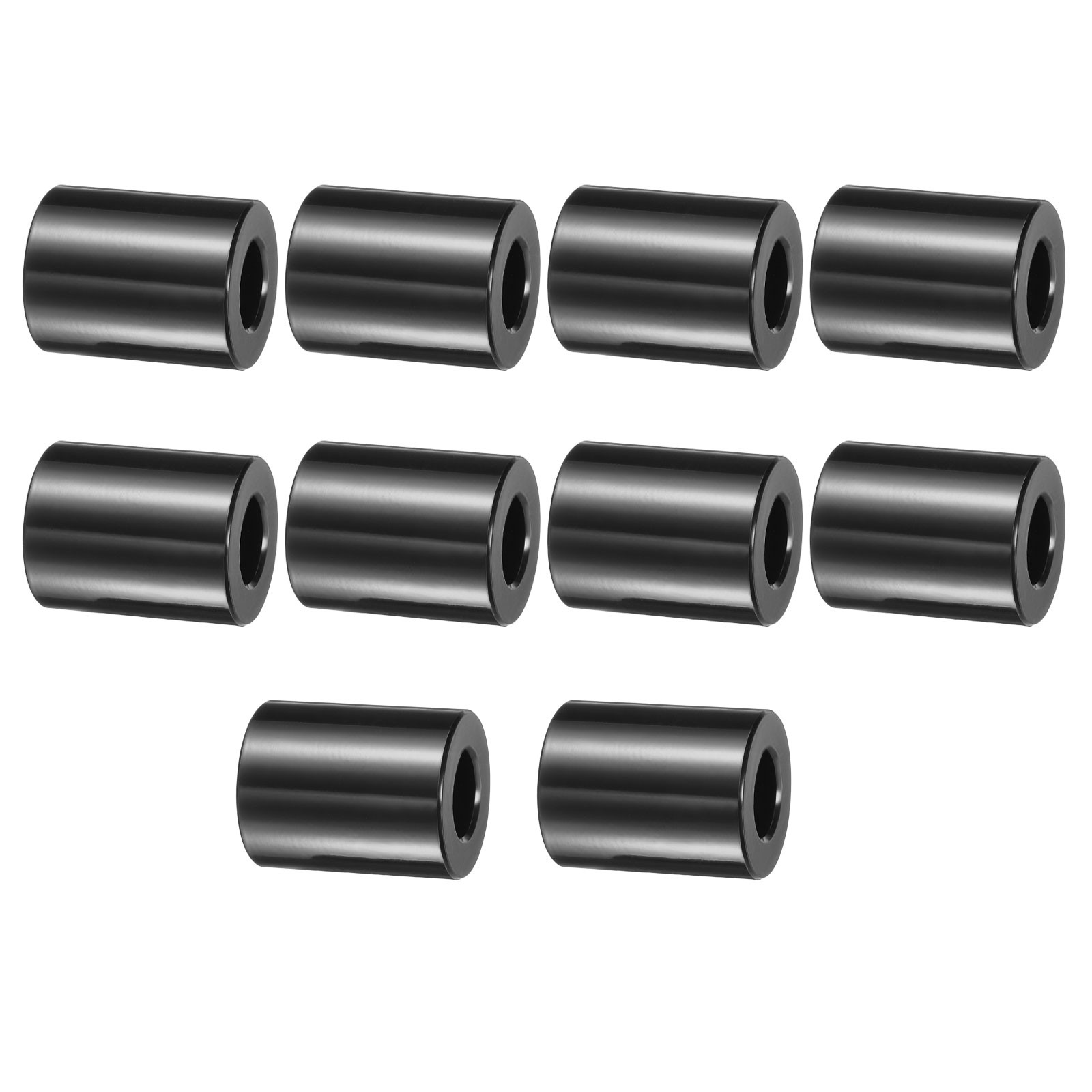 10pcs Stainless Steel Spacers 1/2" Bore x 1" OD x 1-1/4" Length, Black