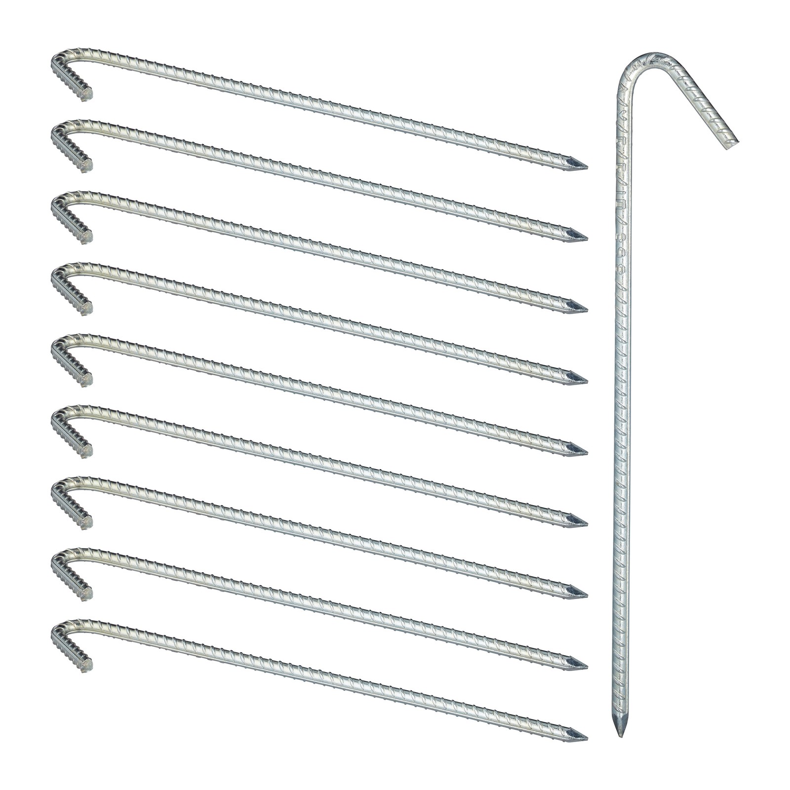 Ground peg Heavy-Duty Tent Stakes Galvanised Steel Anchors 39 cm 260 g sharp tip