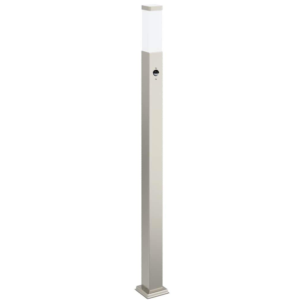 Bollard Light 110cm Stainless Steel Silver IP44 With Motion Sensor vidaXL