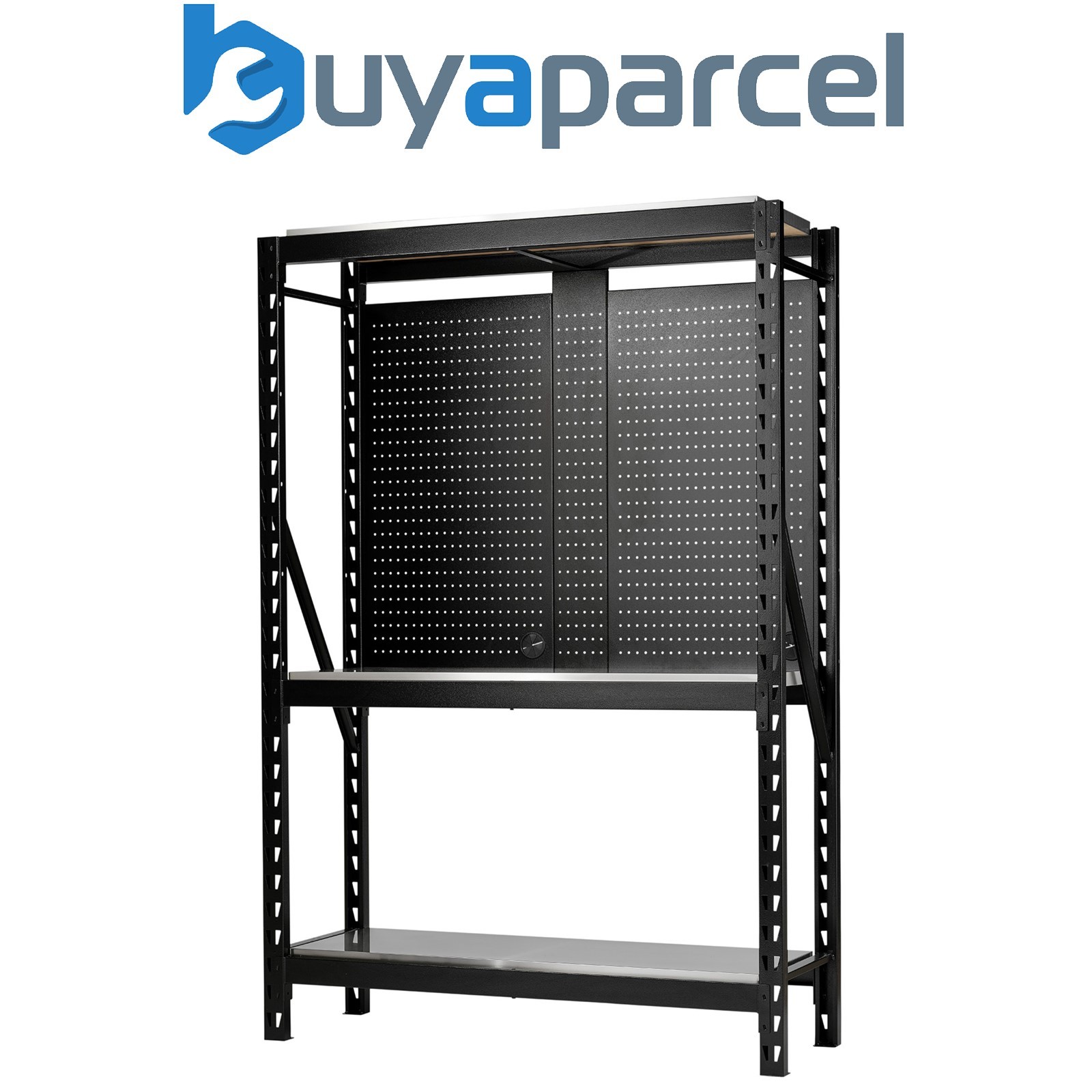 Draper 27922 BUNKER 17 Piece Modular 3 Tier Racking with Stainless Steel Shelvin