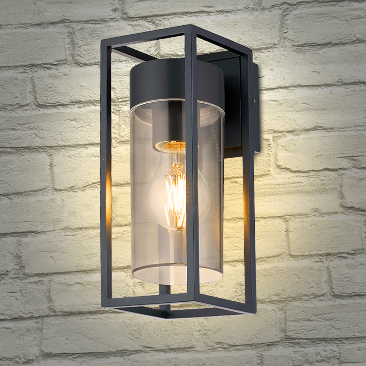 LED Rectangular Outdoor Wall Light Clear Metal Lantern Garden Wall Lamp ZLC079