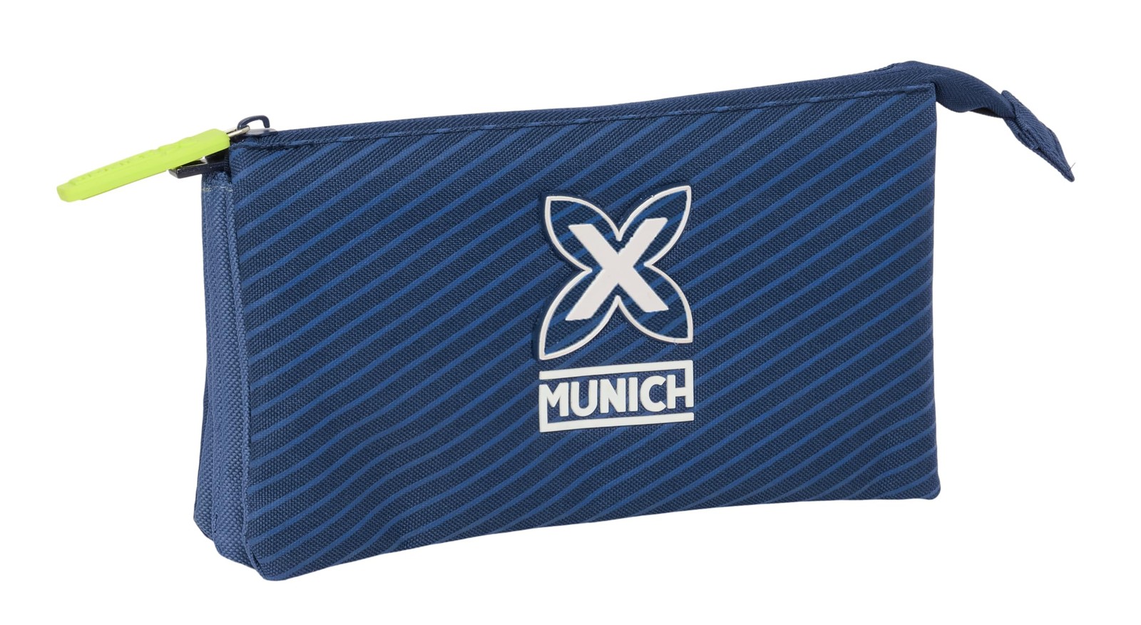 Safta Munich Blue Indigo Triple Pencil Case, Children's Pencil Case, Ideal for S