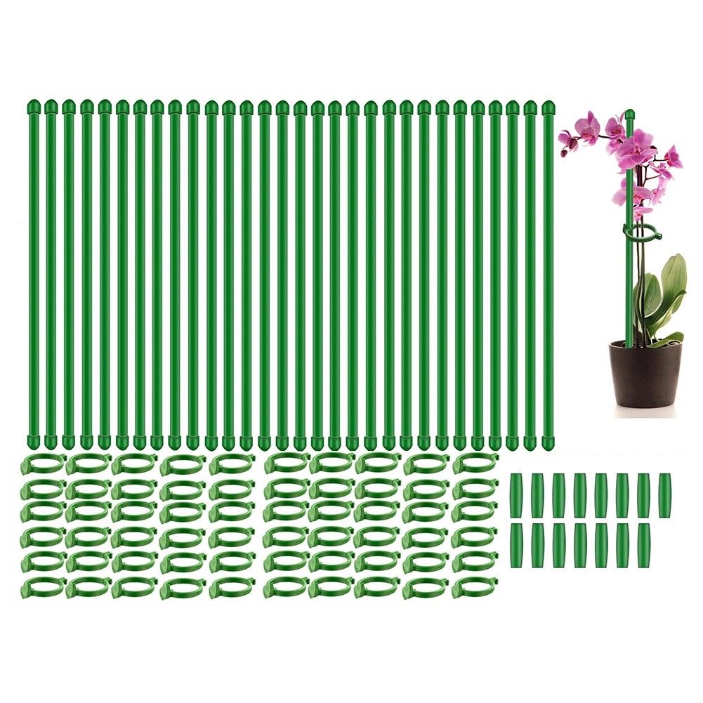 3X(30 Pcs Adjustable Plant Support Stakes Garden Single Stem Support Stake1547