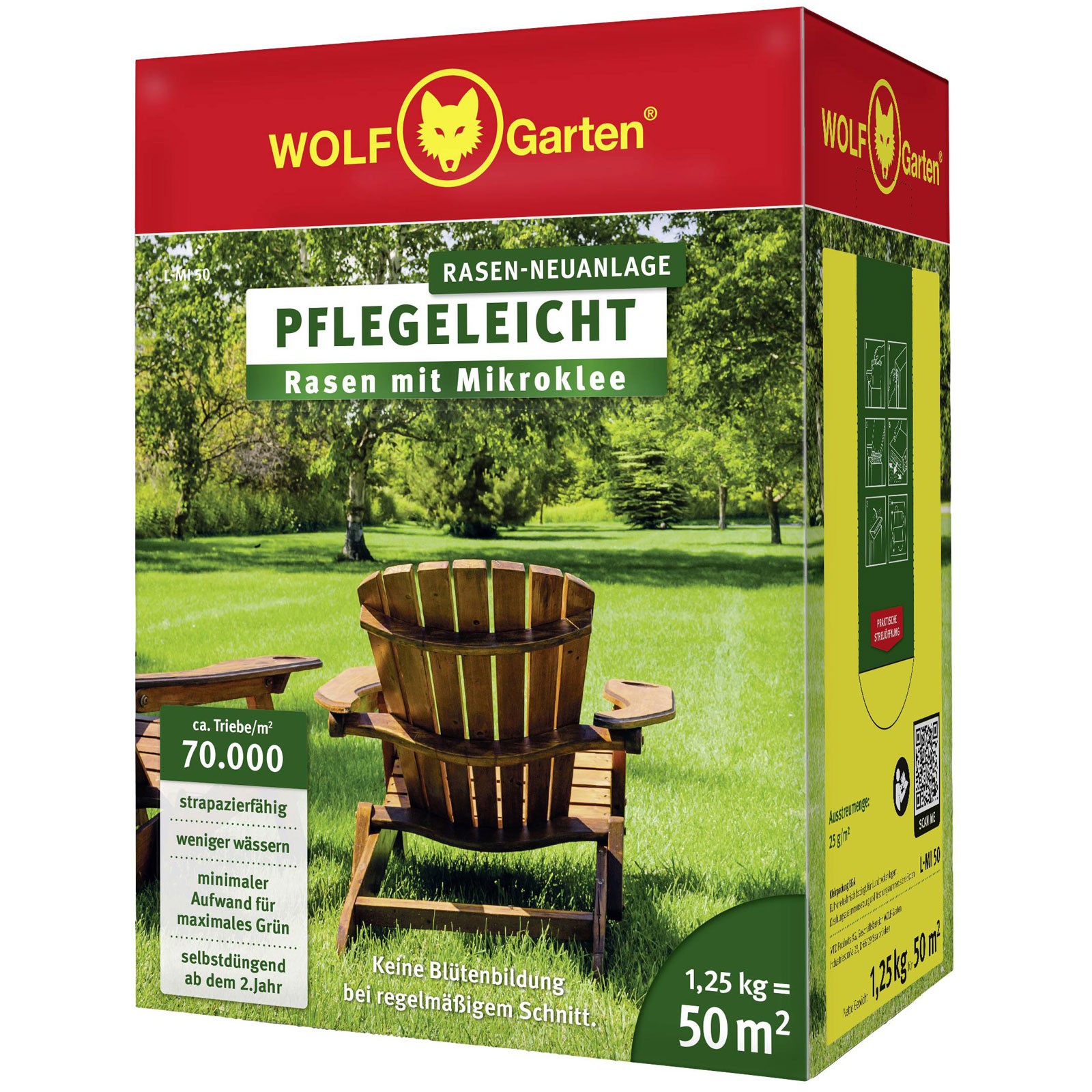 WOLF-Garten Lawn Microclover Mix Low-Growth Low-Maintenance
