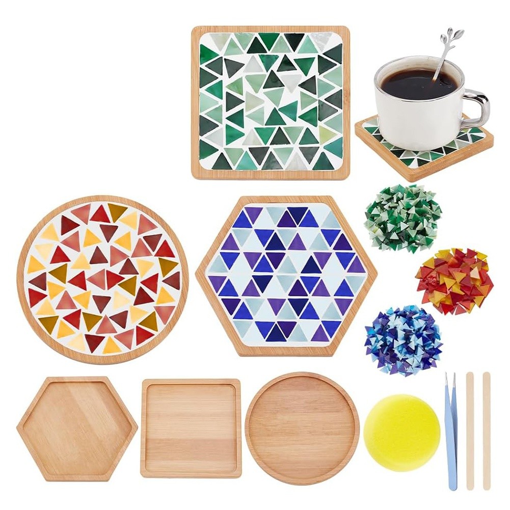 Mosaic Coaster Making Kit for DIY Mosaic Coaster Crafts Kit Handmade Mosaic5802