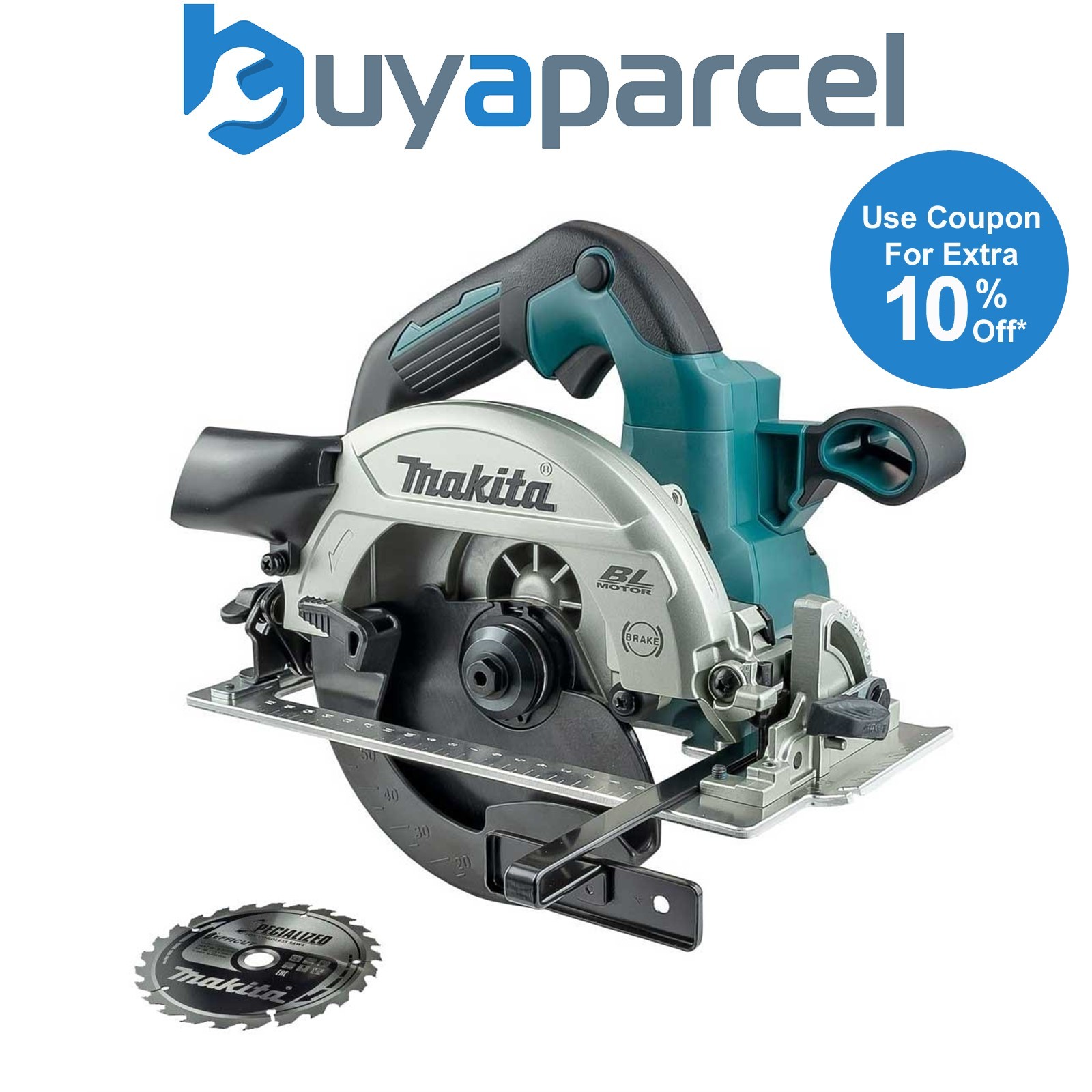 Makita DHS660Z 18v LXT Lithium Brushless Circular Saw 165mm Right Blade DHS680Z