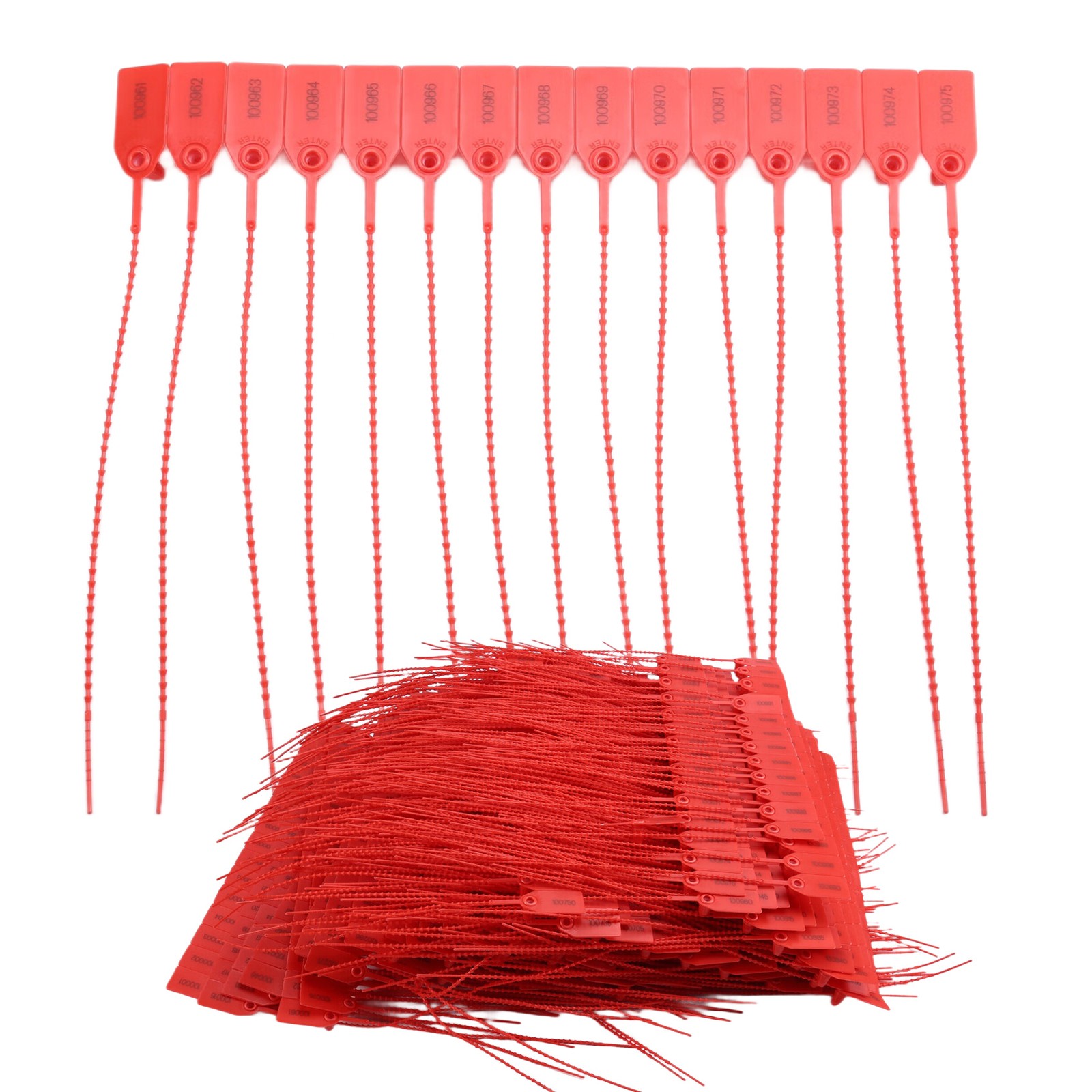 1000 Pcs Fire Extinguisher Tags Seals Safety Numbered Zip Ties Labels O9J74121