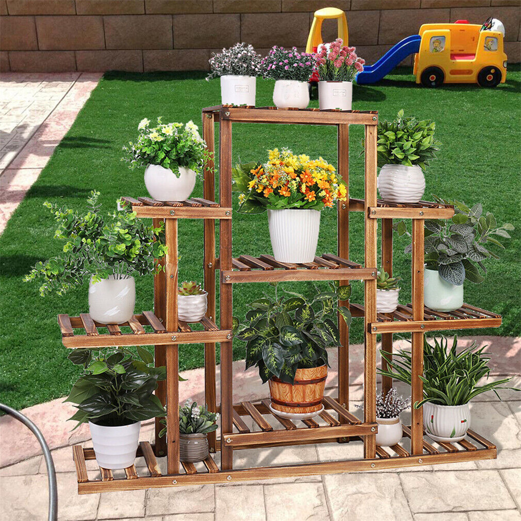 115cm Multi Tier Plant Pot Stand Flower Display Rack Book Shelf Home Garden