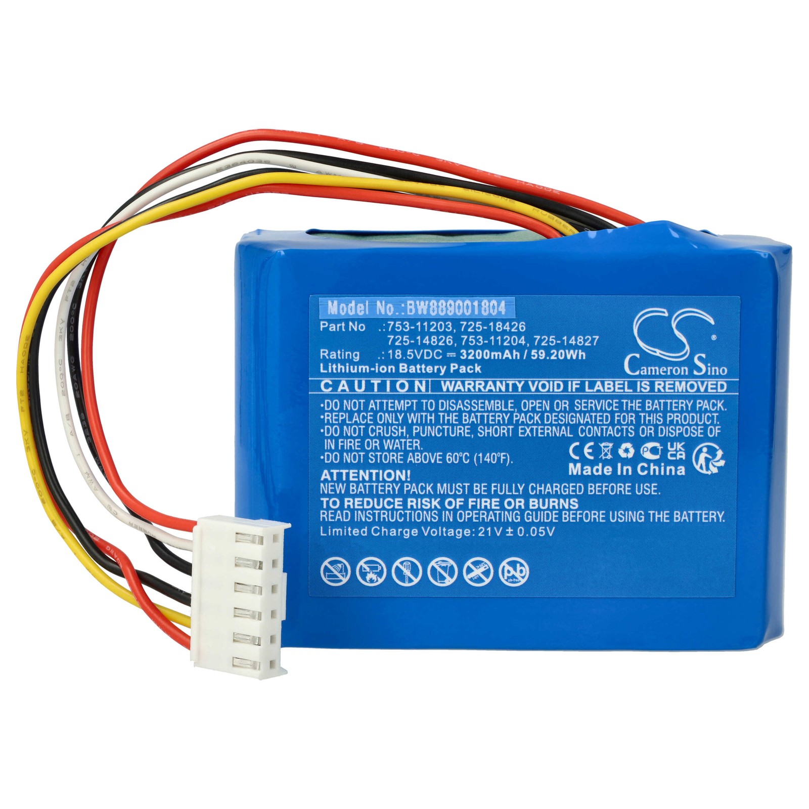 Battery for Robomow 753-11204 3200mAh 18.5V