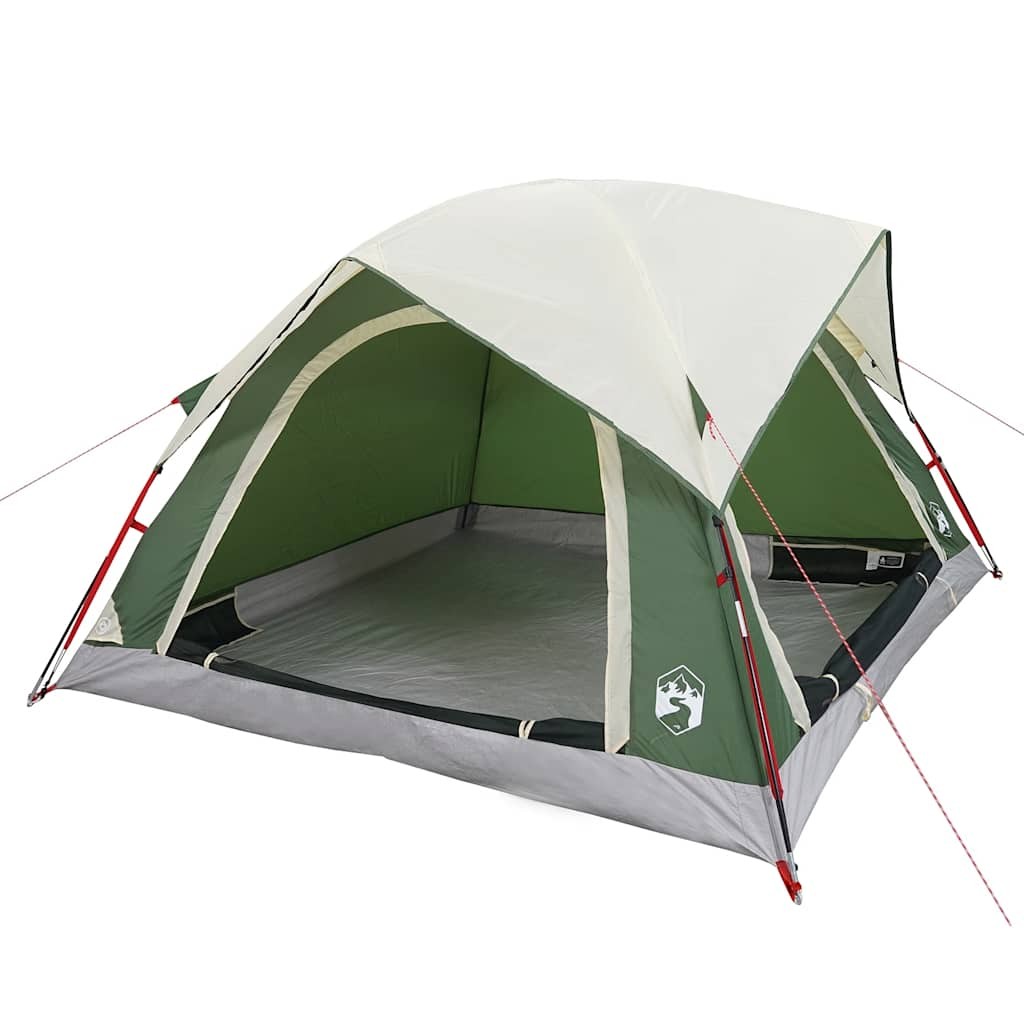 Camping Tent Cabin 4-Person Lightweight Dome Green Waterproof vidaXL