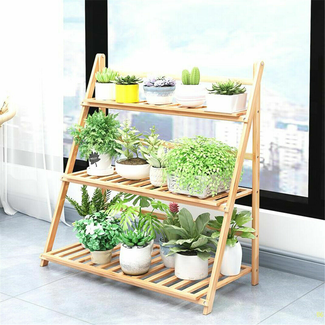 Multilevel Tierd Plant Stand Corner Tidy Flower Stand Holder Raised Garden Rack