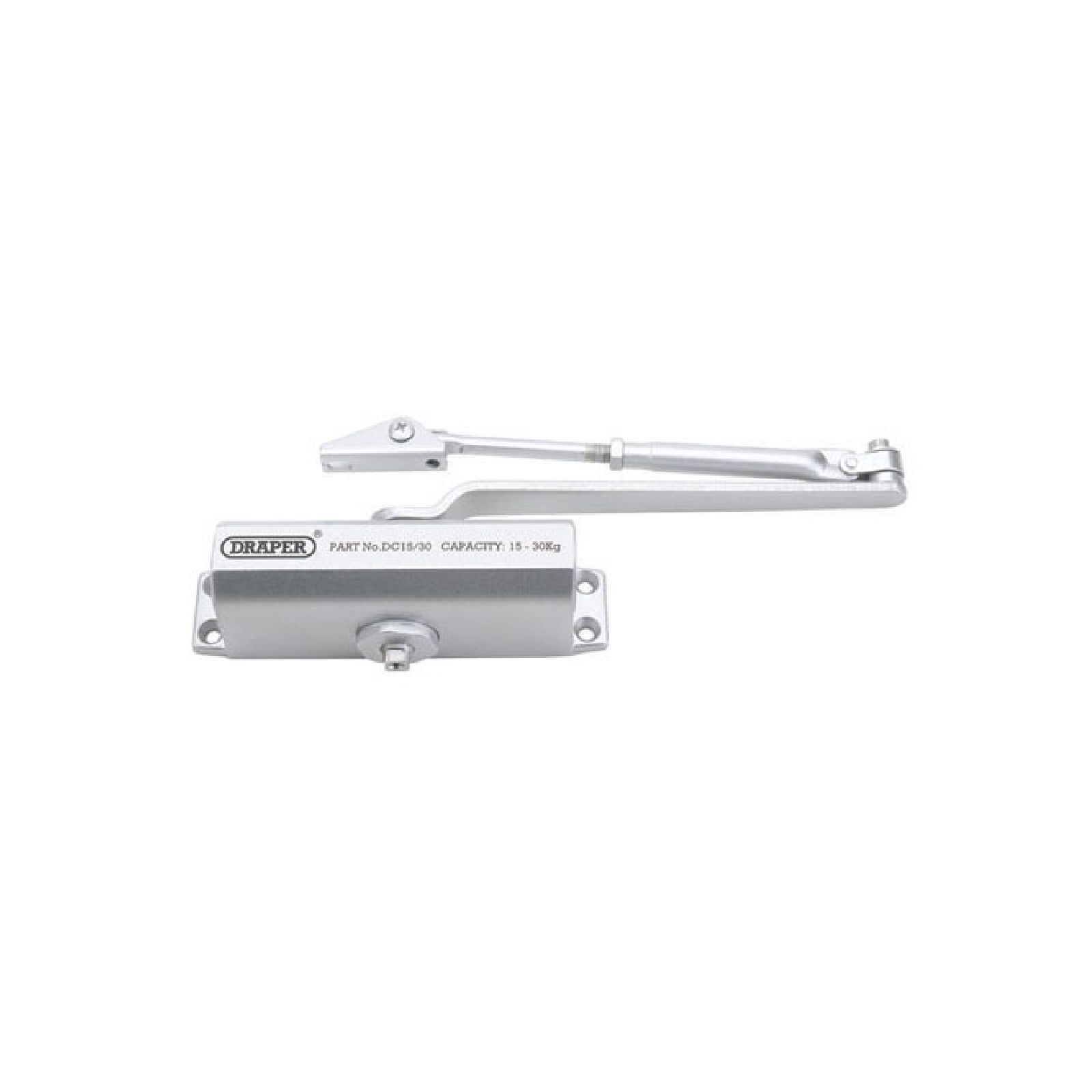 Draper 1x Adjustable Automatic Door Closer for Doors Between 15kg & 30kg Tool
