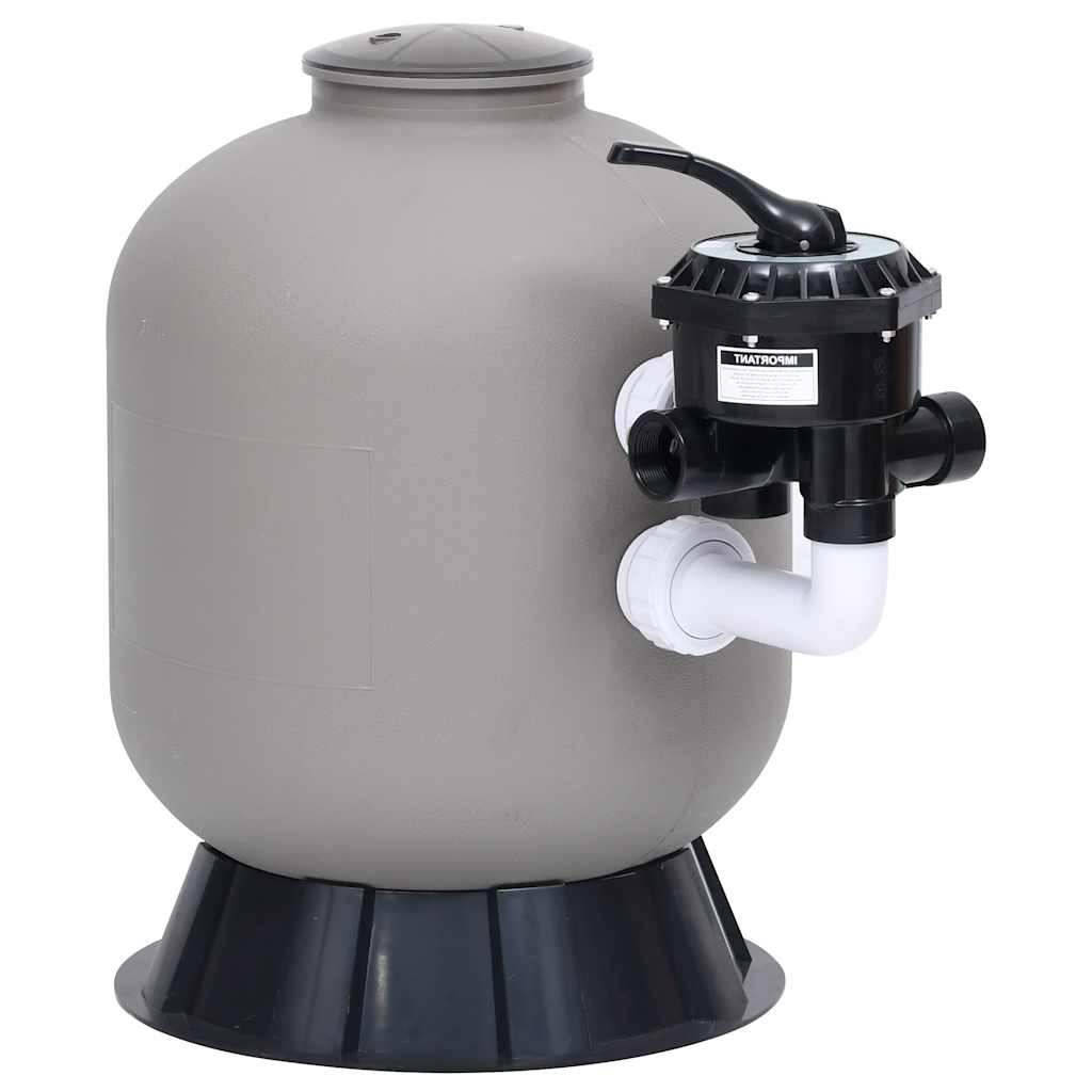Pool Sand Filter with Side Mount 6-Way Valve Grey Pump Spa Accessory vidaXL