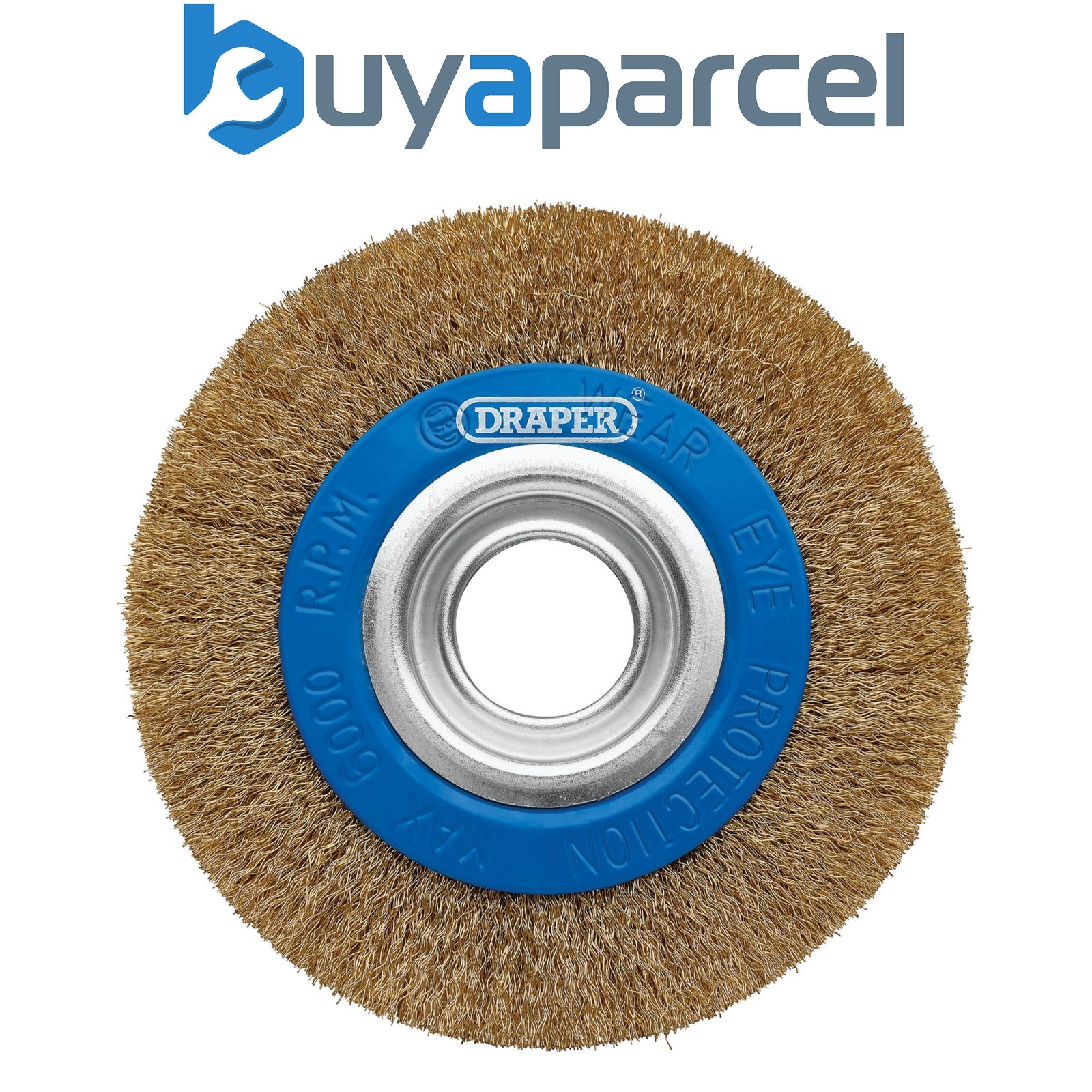 Draper 08066 Brassed Steel Bench Grinder Wire Wheel Brush, 150 x 31.75mm