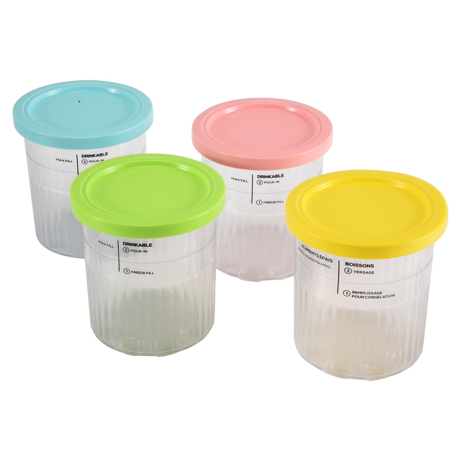 4PCS Ice Cream Pints and Lids for Creami NC500 NC501 Ice Cream4171