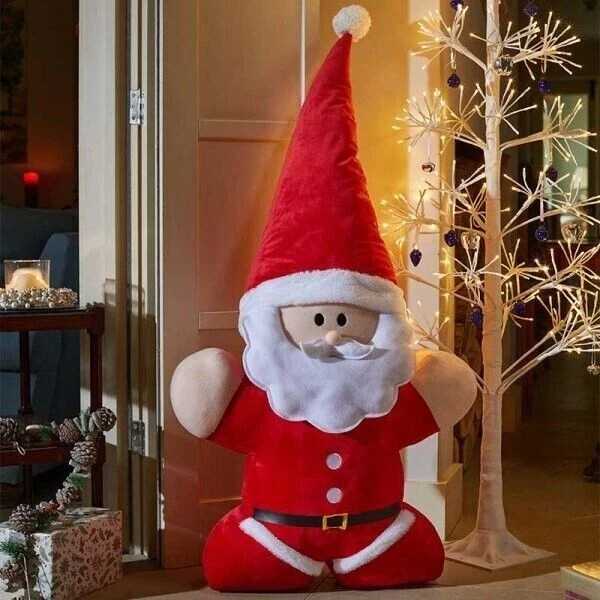 XLarge Santa Claus Decoration Soft Plush Christmas Pillow 130cm Xmas Decor Toy